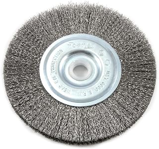 Forney 72743 Wire Wheel Brush, Fine Crimped with 1/2-Inch and 5/8-Inch Arbor, 5-Inch-by-.008-Inch
