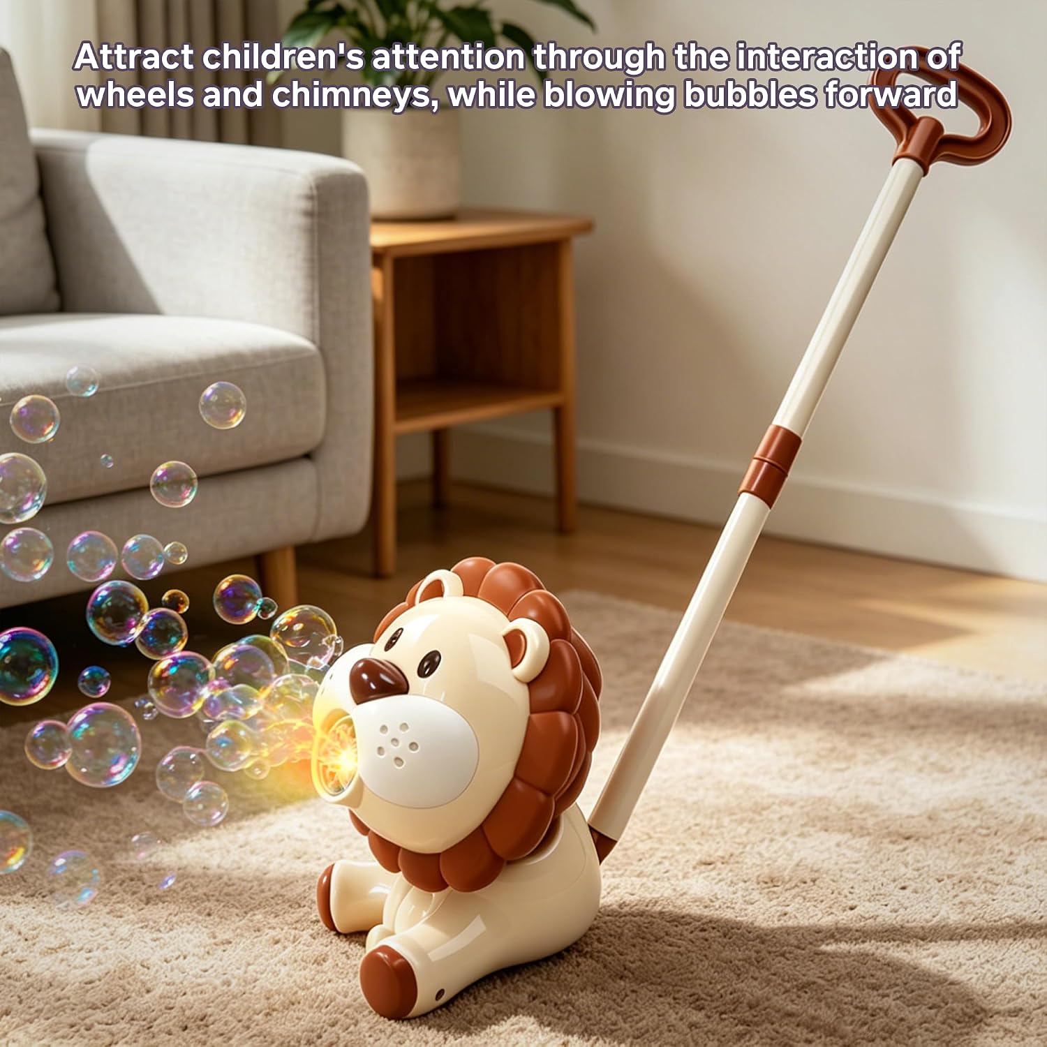 Bubble Machine Toddler Toy,Musical Bubble Train Toy with Light image 5
