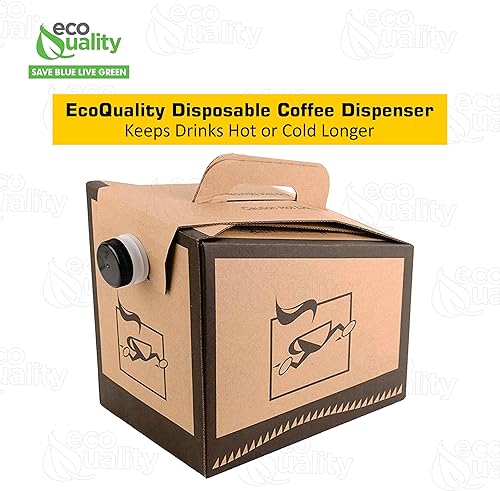 Miniatura 4 de EcoQuality Dispensador de café portátil desechable [paquete de 10] para jarra aislada de bebidas frías y calientes, caja de Joe to Go, gran portador