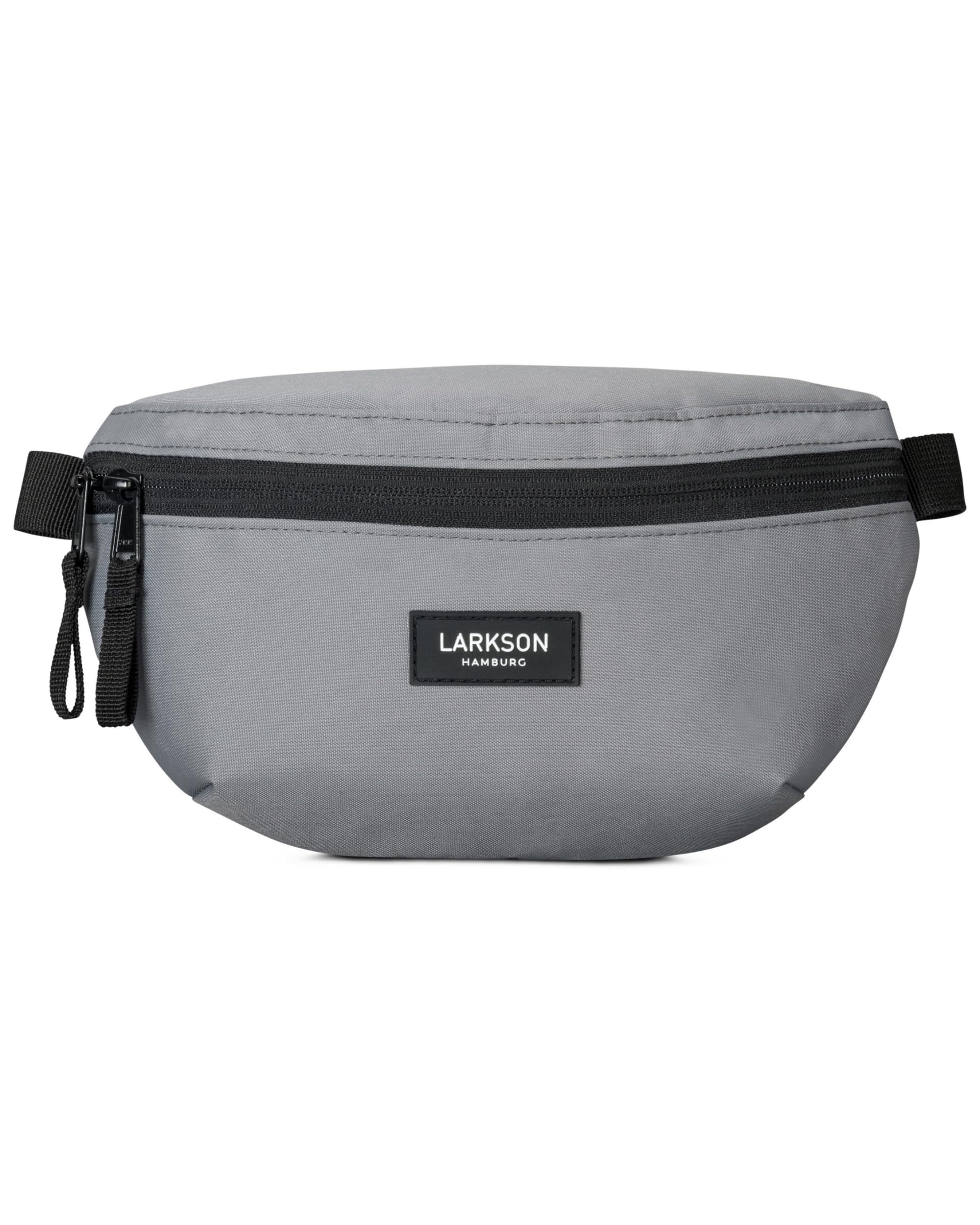 LARKSON Bauchtasche Damen & Herren Grau - Finn - Hüfttasche für Sport Outdoor Stadt - Gürteltasche Stylisch für Festival - Crossbody Bag mit Gurt - Wasserabweisend