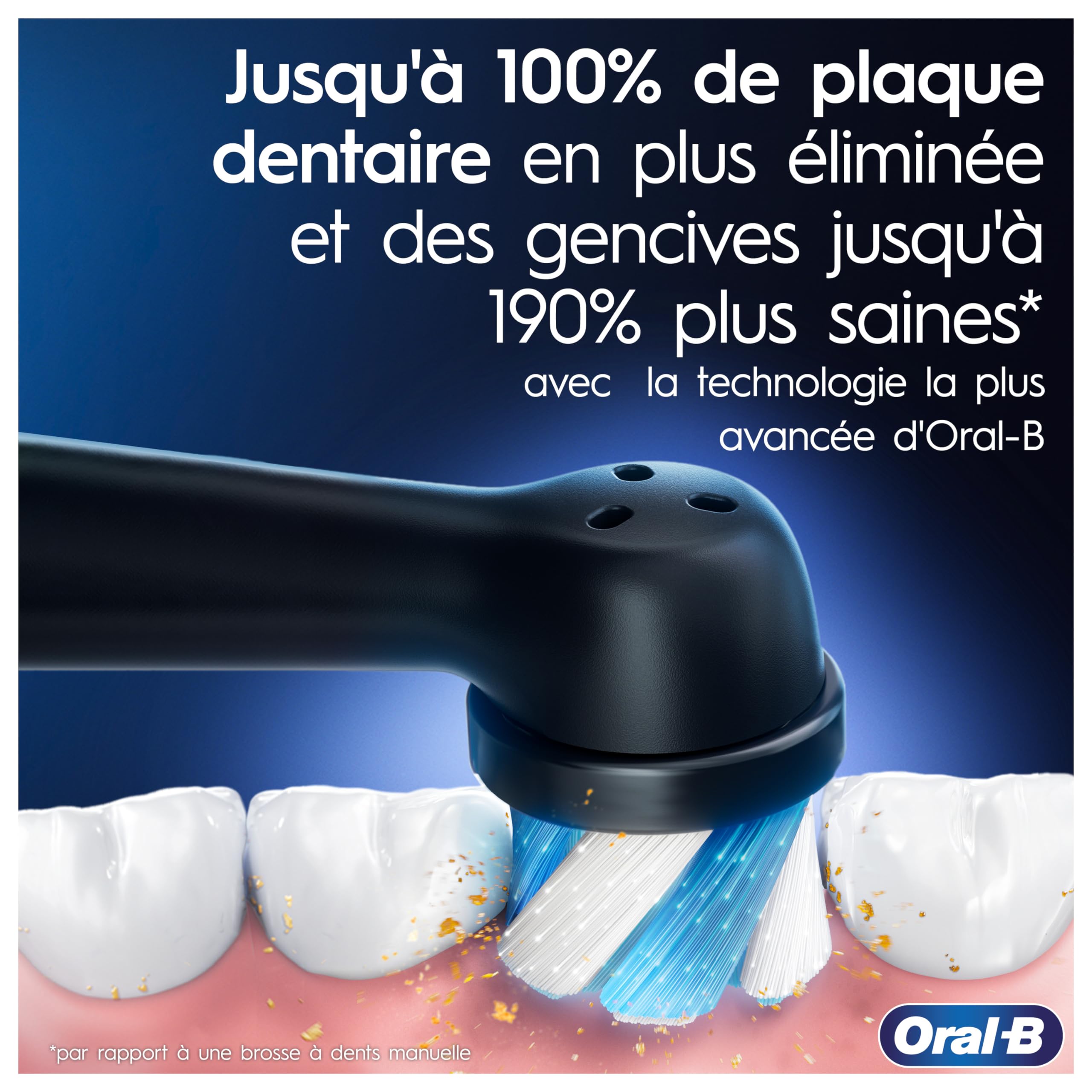 Oral-B iO 8N Brosse À Dents Électrique Blanche connectée Bluetooth, 2 Brossettes, 1 Étui De Voyage, Ensemble de 4 pièces