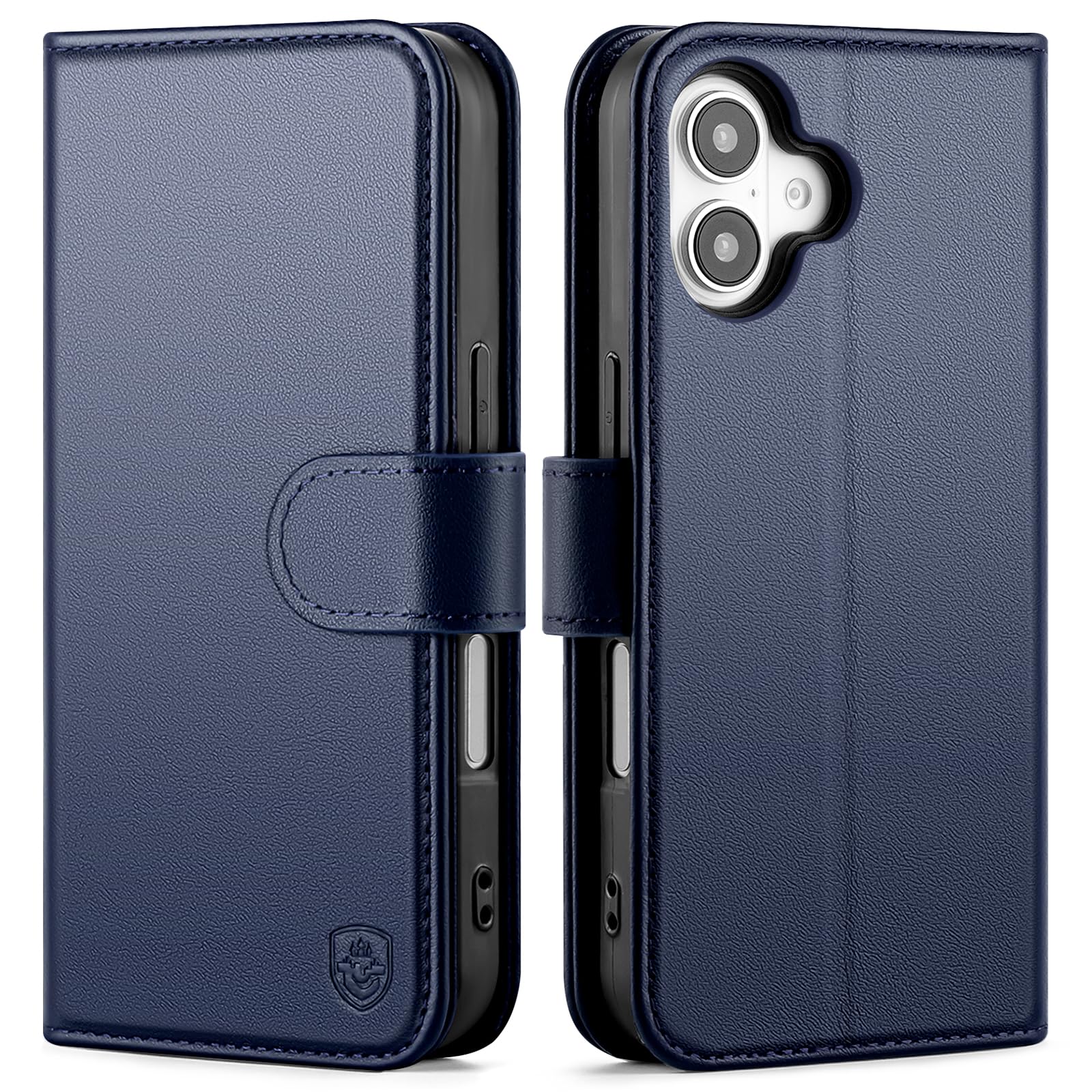 BoxCastle for iPhone 16 Wallet Case with Card Holder,Dark Blue | Magnetic Clasp,RFID Blocking,PU Leather,Flip Folio Shockproof Phone Cover,with Credit