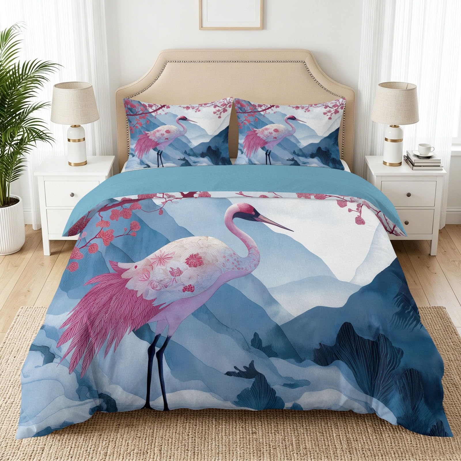 Ensemble de literie avec fermeture éclair housse de couette 200x200 et taies 65x65