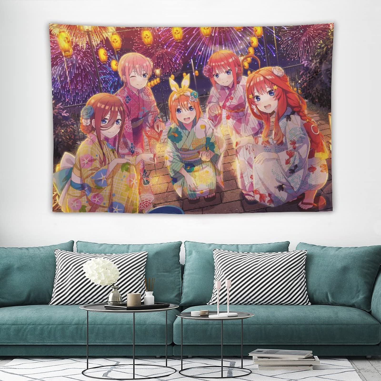 Amazon.co.jp: 五等分の花嫁 タペストリー アニメ 大判 布