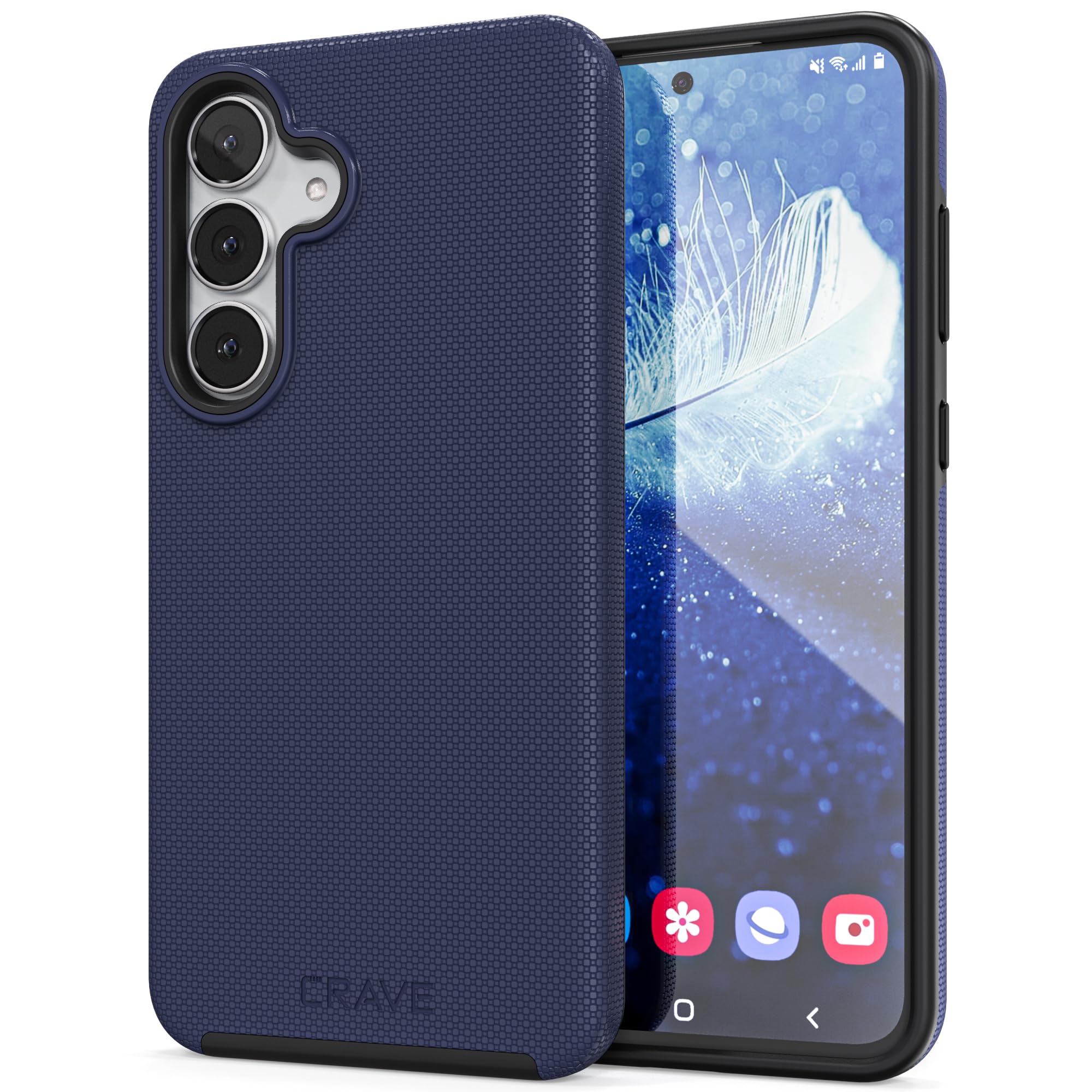 Crave Compatible with Samsung Galaxy S25 FE Case, Shockproof Protection Dual Layer Case for Samsung Galaxy S25 FE (6.7 inch) - Navy