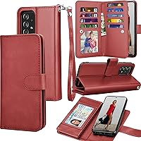 Vista 1 de Tekcoo Funda para Galaxy A52, Galaxy A52S 5G, funda tipo cartera de piel sintética de lujo, ranuras para tarjetas de crédito, funda con tapa