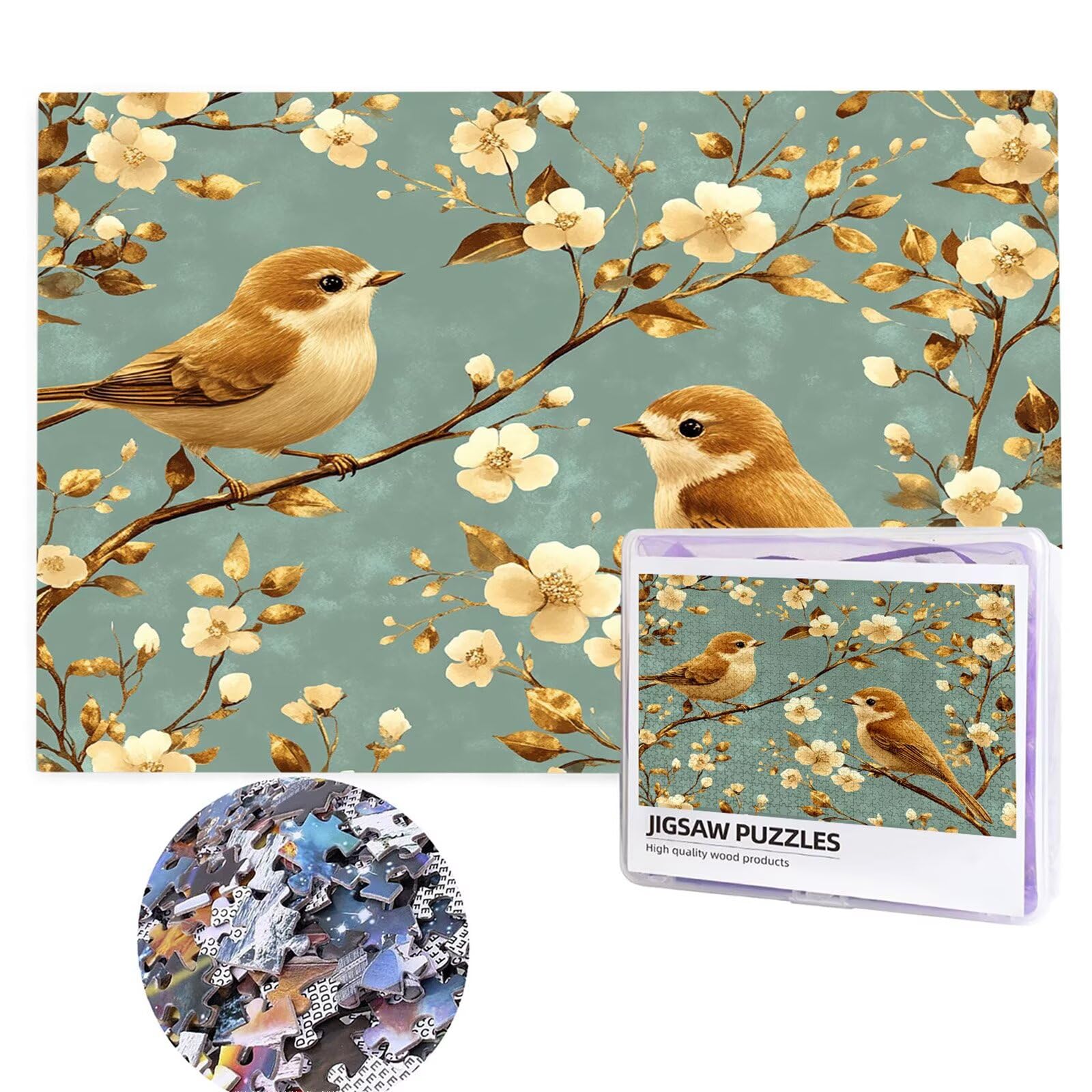 Puzzle 3000 Pezzi, Puzzle Fiore Jigsaw Adulti DIY Classici legno Gioco, Uccello Jigsaw Giochi Rilassamento e Intelligence, Idea Regalo per Lei o Lui, Consigliato a Partire dai 14 Anni 122x81cm g-232