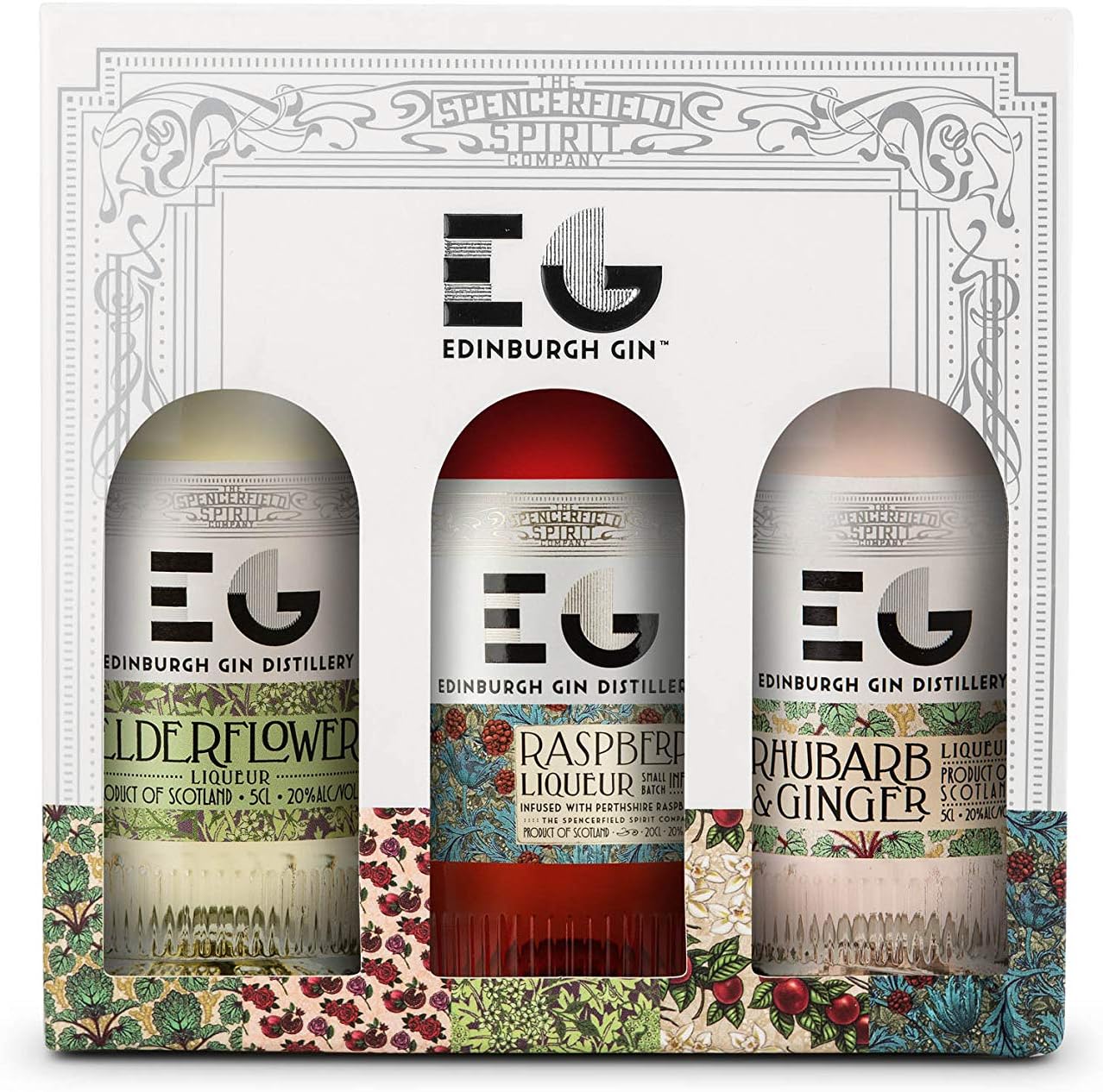 Edinburgh Gin Raspberry/Elderflower/Rhubarb and Ginger Gin Liqueurs