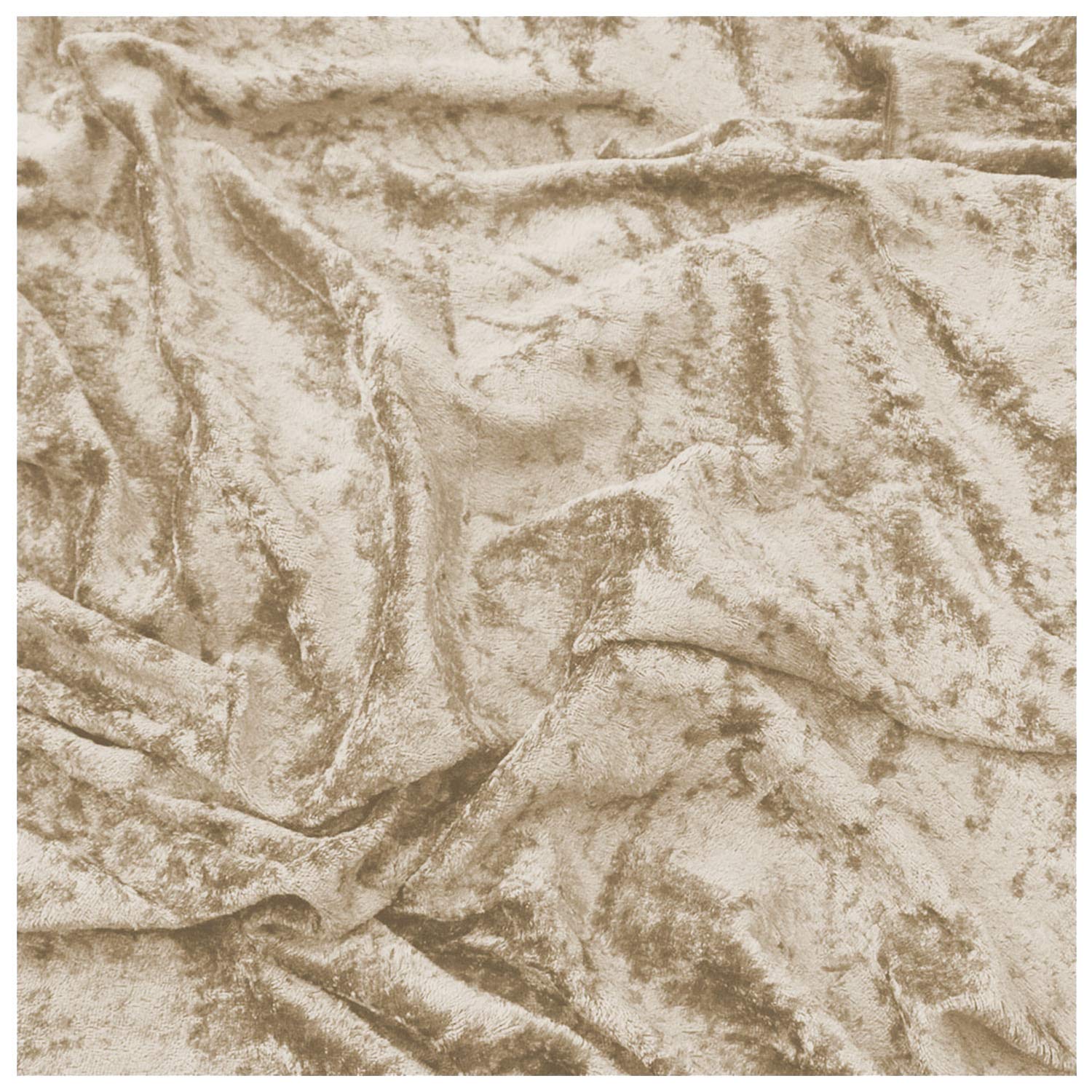 FABRICS KING ONLINE Premium Quality Crushed Velvet 1 Way Stretch Fabric, Dress Craft Wedding Cushion Curtain Material - 60”- 150cm Wide Per Metre (Stone, 1 METRE)