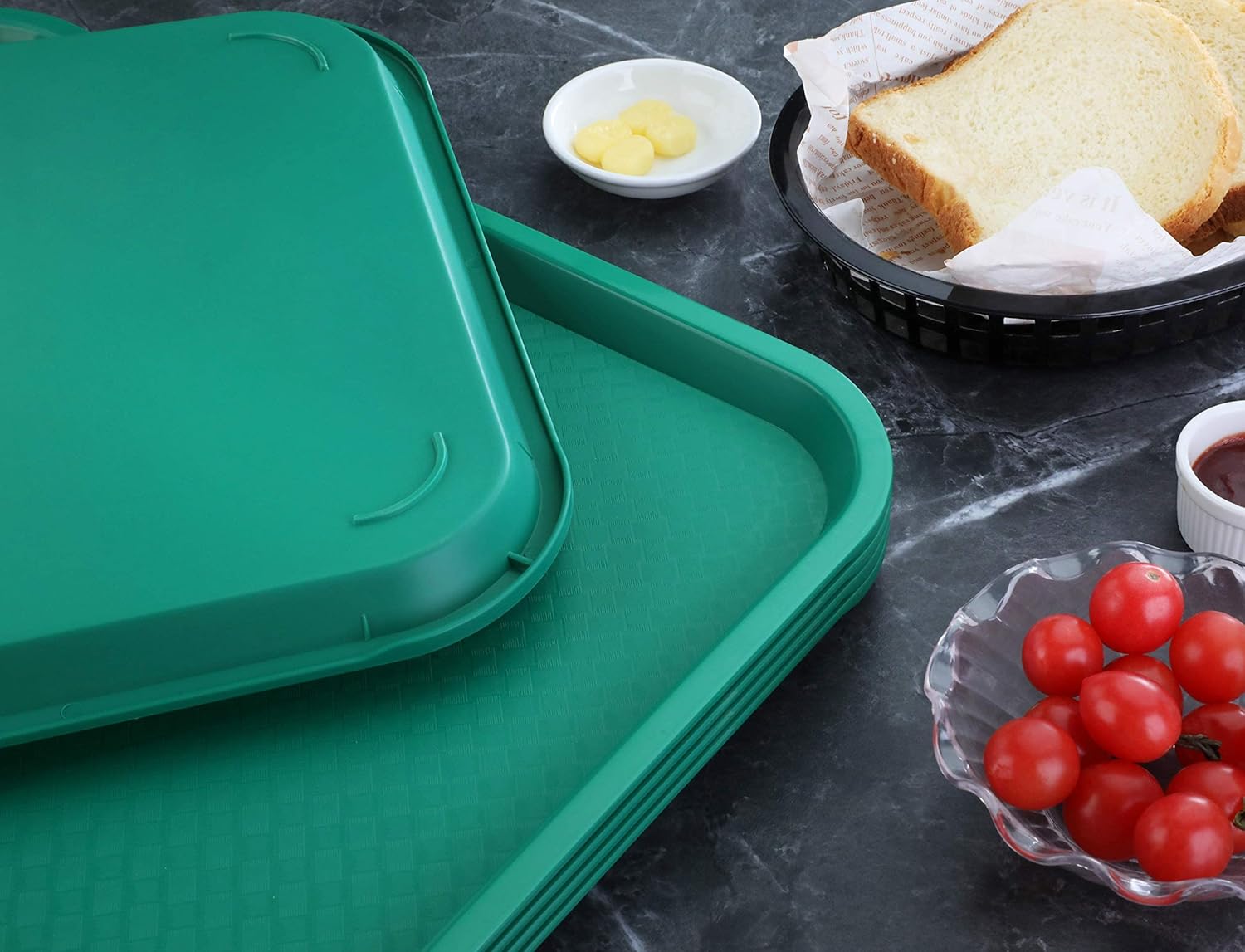 🛒 Crazy Deals New Star Foodservice 24425 Green Plastic Fast Food Tray, 10 by 14-Inch, Set of 12