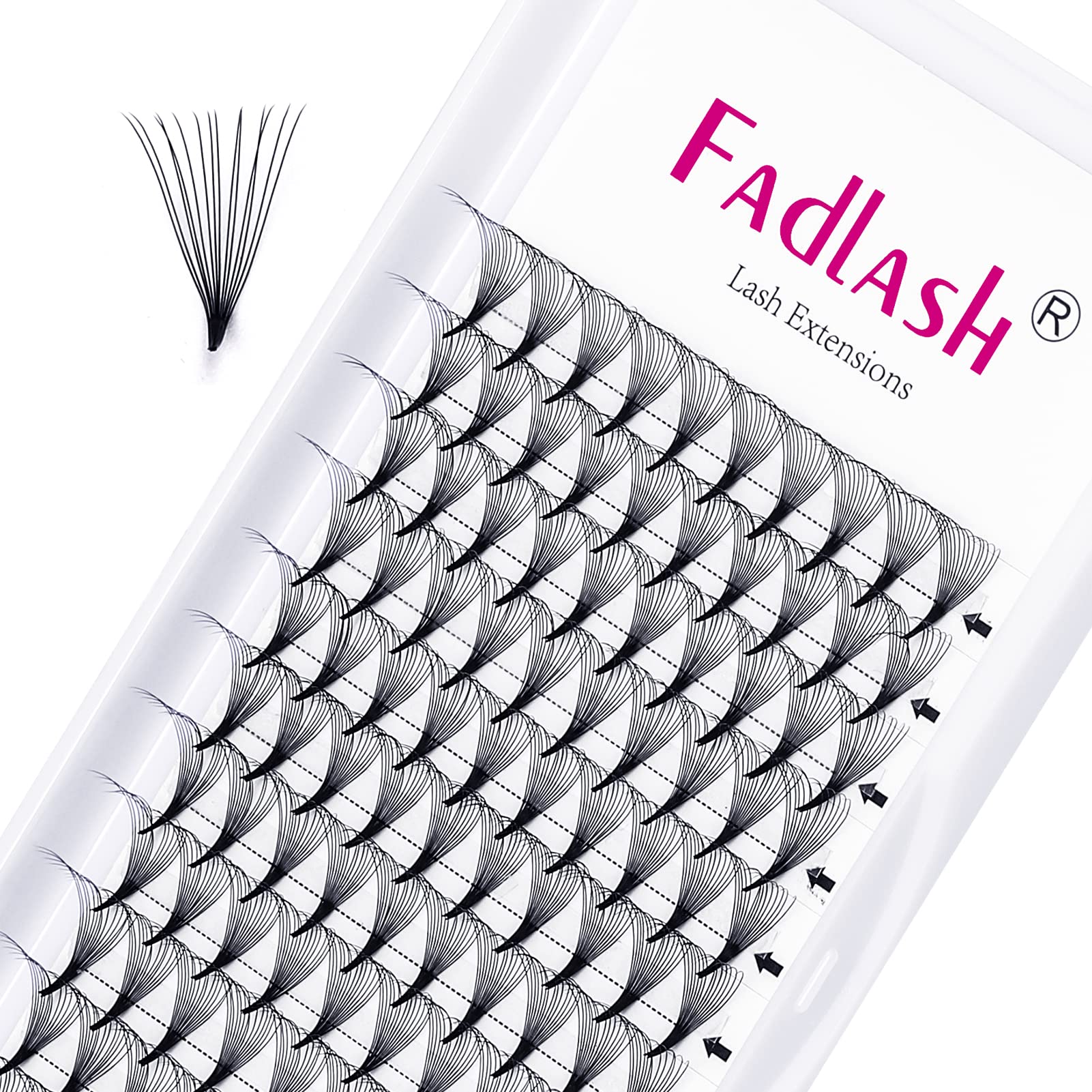 Volumen Ruso 10D 0.07mm C Curl 15mm Prefabricados Extensiones de Pestañas Volume Lashes Extension Ruso Pestañas — view 264