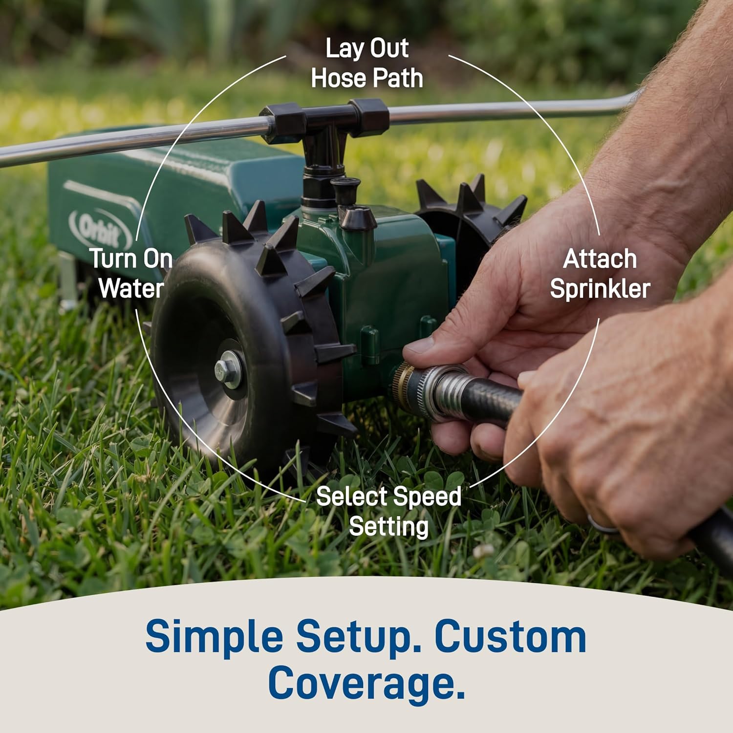 Orbit 58322 Traveling Tractor Water Sprinkler