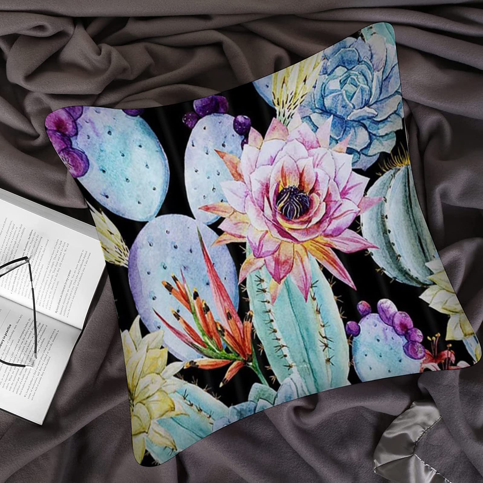 Set Di 4 Tende A Pannello Scorrevole - Acquerello Floreale Astratto Su Tela 60x230 Cm 87768571