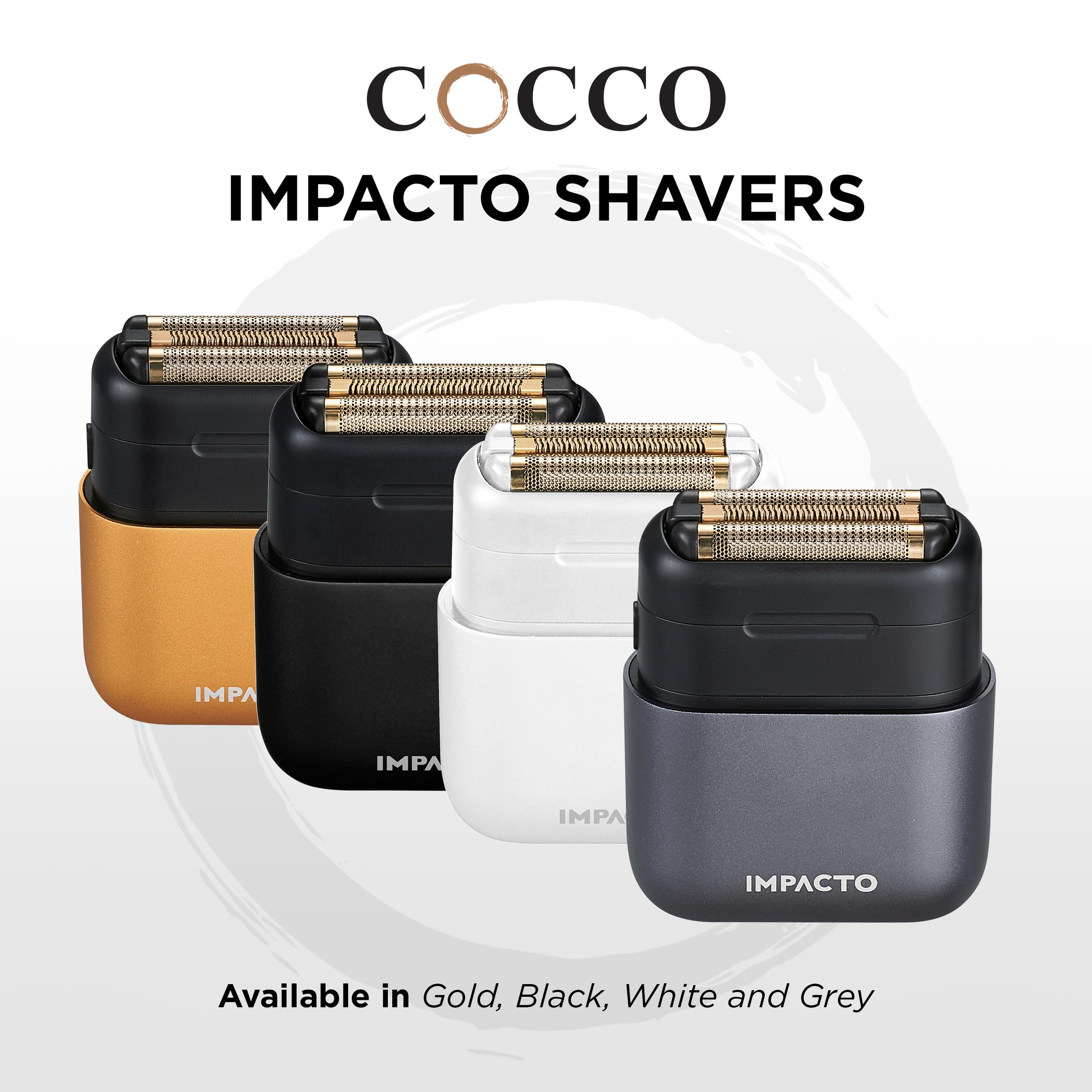 COCCO IMPACTO - Rasoio elettrico da uomo, tripla lamina d'oro, rasoio elettrico per uomini calvi, uso bagnato e asciutto, testina magnetica sostituibile, acceleratore intelligente, durata 90 minuti