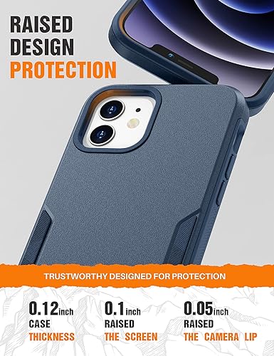 Miniatura 7 de WVM Funda para iPhone 12 y iPhone 12 Pro con 2 protectores de pantalla + 2 protectores de lente de cámara, funda protectora resistente para iPhone