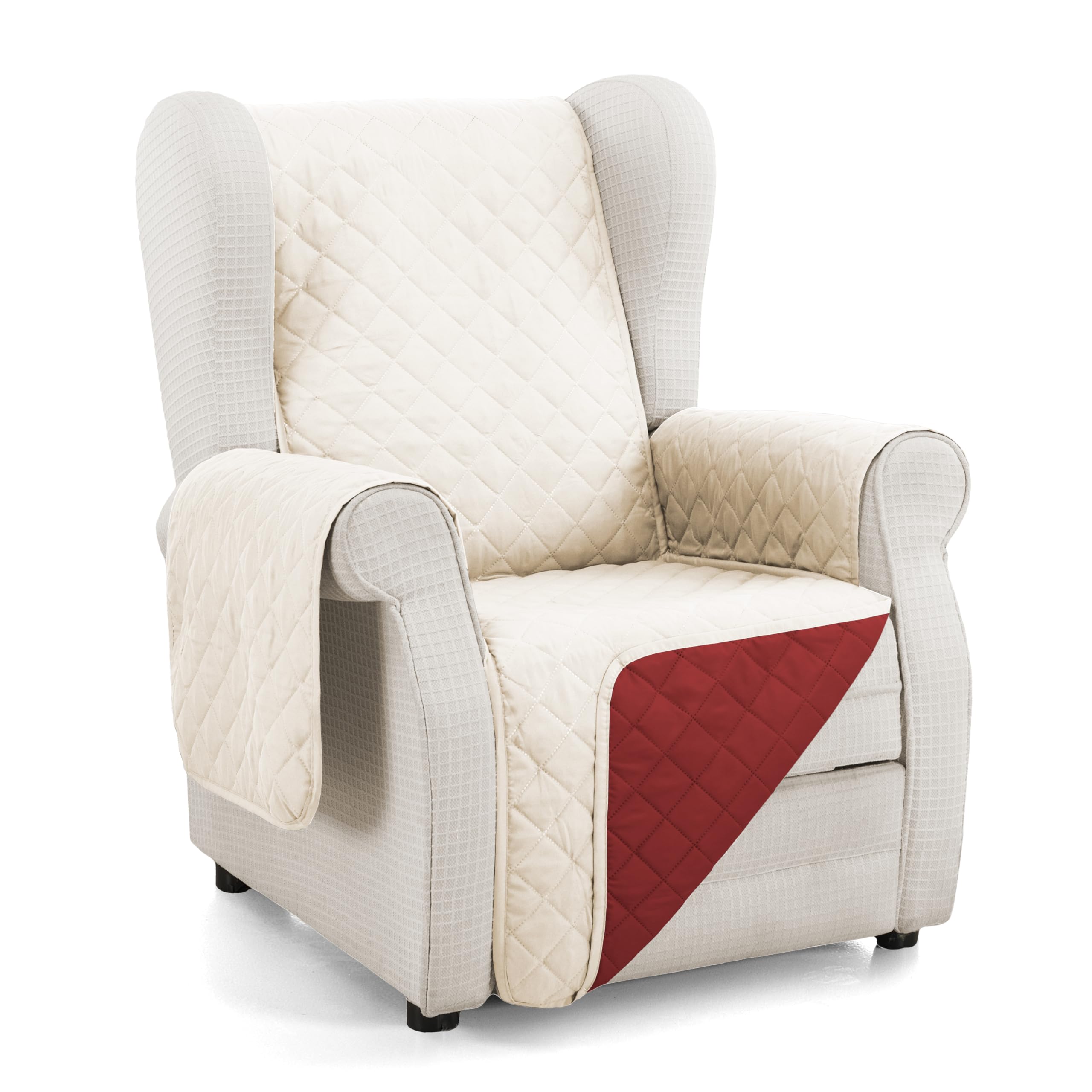 Martina Home 1 Seater Amber Sofa Cover/Relax Beige/Red