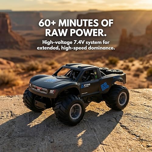 Miniatura 8 de Auto de control remoto anfibio 1:16, camión monstruo de control remoto totalmente sumergible para niños, juguete 4WD RC todo terreno con 2