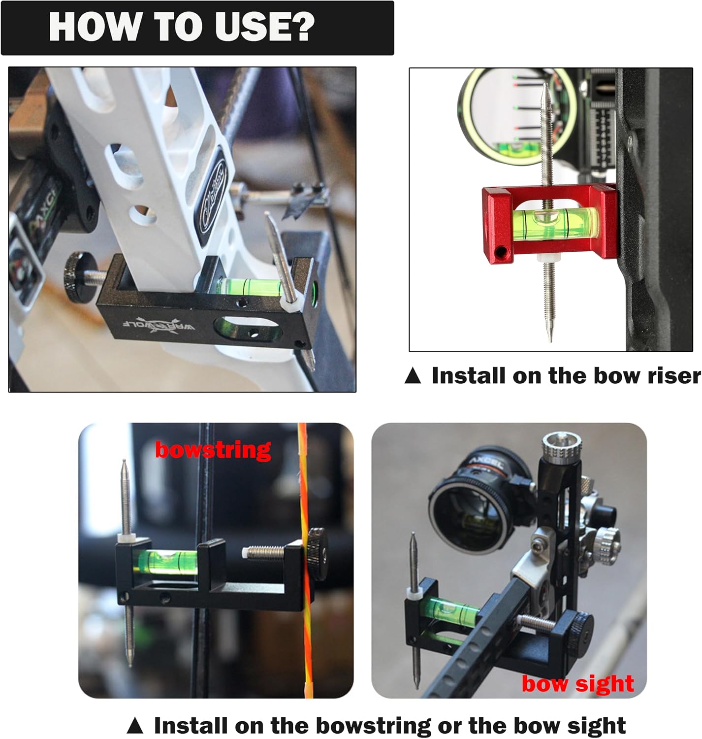 Archery Level Multifunctional Bow Level Tuning Tools Alloy for Arrow Rest and Bow Sight Tunning for Compound Bow