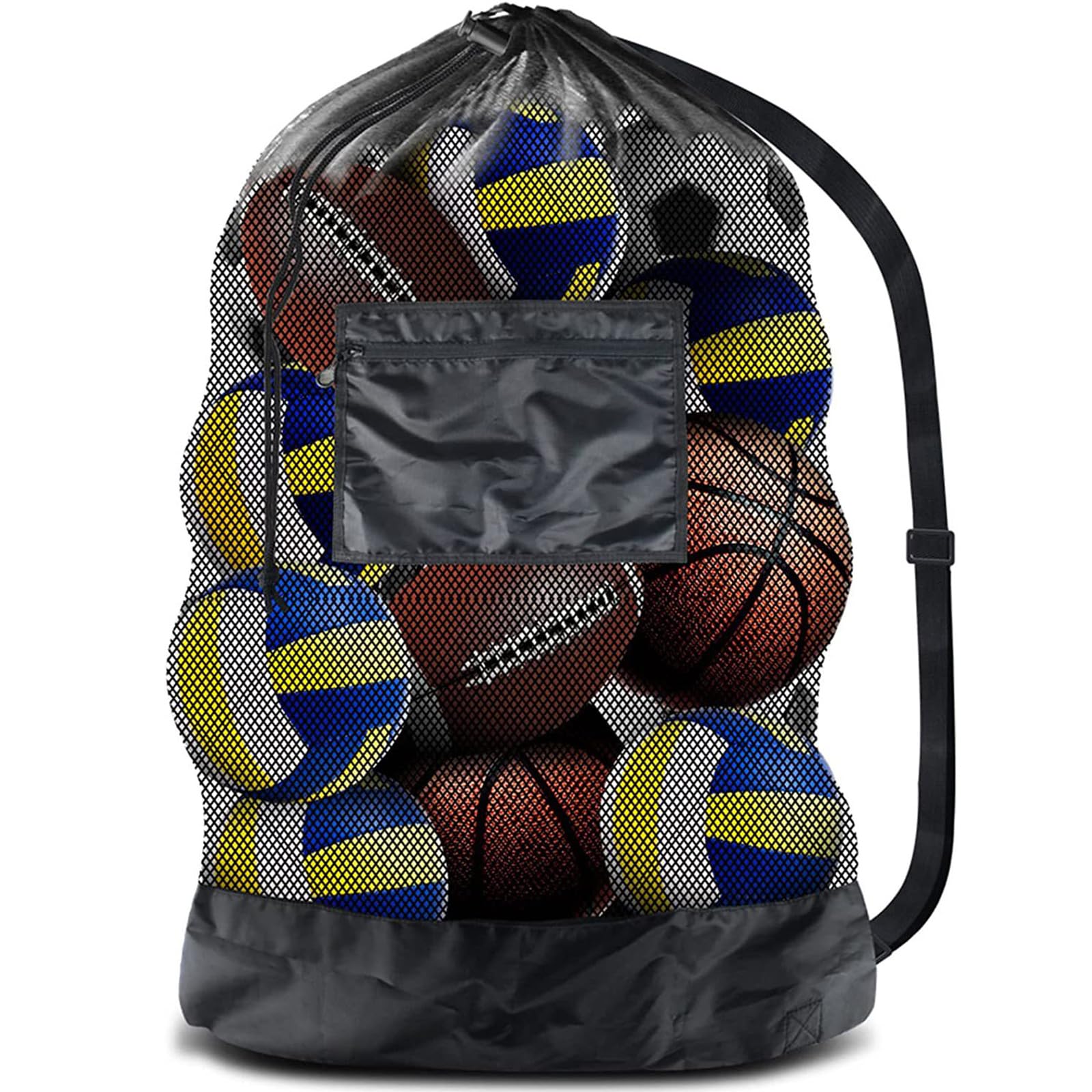 Bolsa de malla de tela para pelotas de baloncesto, almacenamiento de equipo, jugador de equipo, voleibol, bolsa de malla para exteriores, pelota deportiva de gran capacidad
