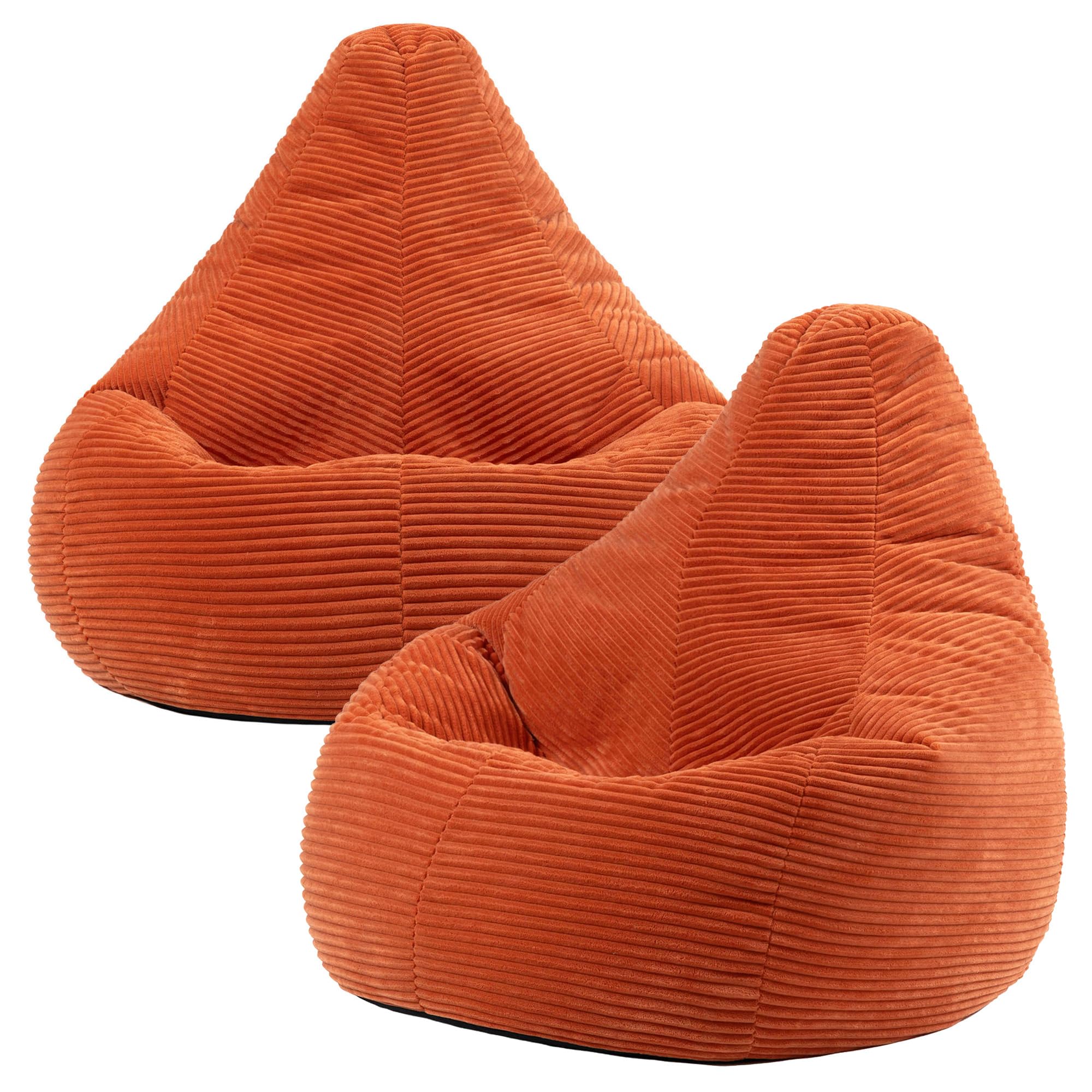 2 Pack Icon Gaming Bean Bag Recliner Jumbo Cord Terracotta from B&Q