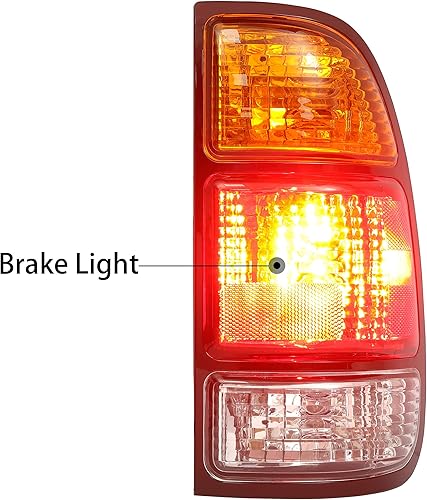 Miniatura 10 de ECOTRIC Luz trasera halógena compatible con Toyota Tundra 2000-2006, lámpara de freno de señal de acceso regularcabina de acceso, par de luces