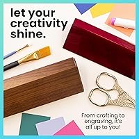 Vista 5 de ExcelMark Placa de identificación de escritorio de madera en blanco, 2 x 8 pulgadas (nogal)