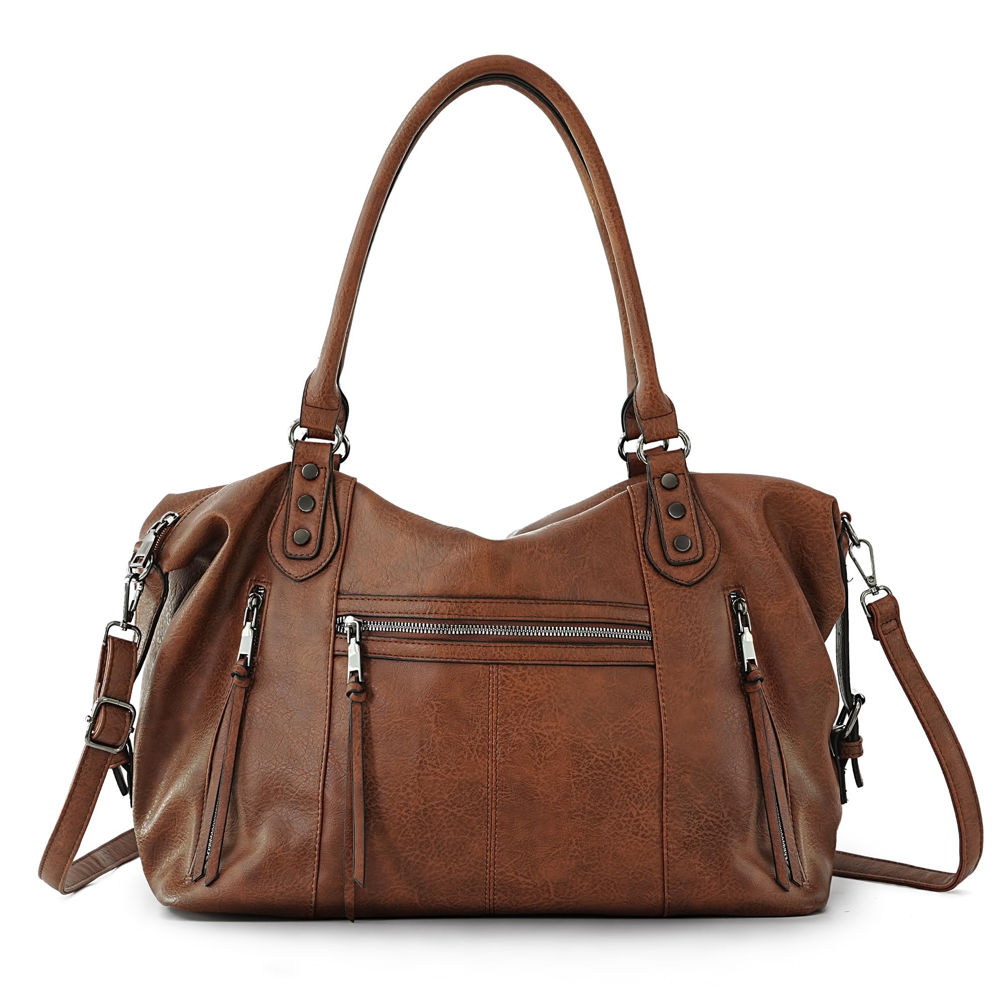 TANTOMI Damenhandtasche Mittelgroße Umhängetasche und Crossbody-Tasche Mehrere Taschen mit verstellbarem Schulterriemen