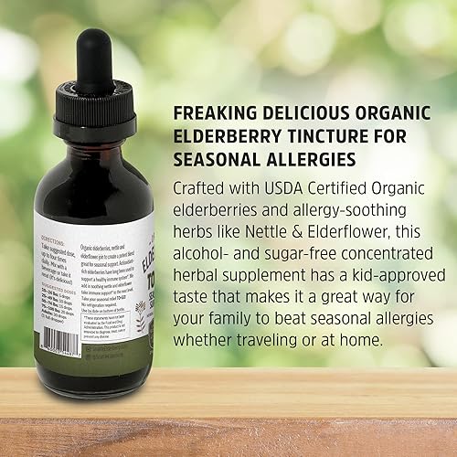 Miniatura 3 de Seattle Elderberry Set de iniciación de suplementos herbarios una botella de 16 onzas de jarabe de saúco con miel y una botella de 2 onzas de saúco