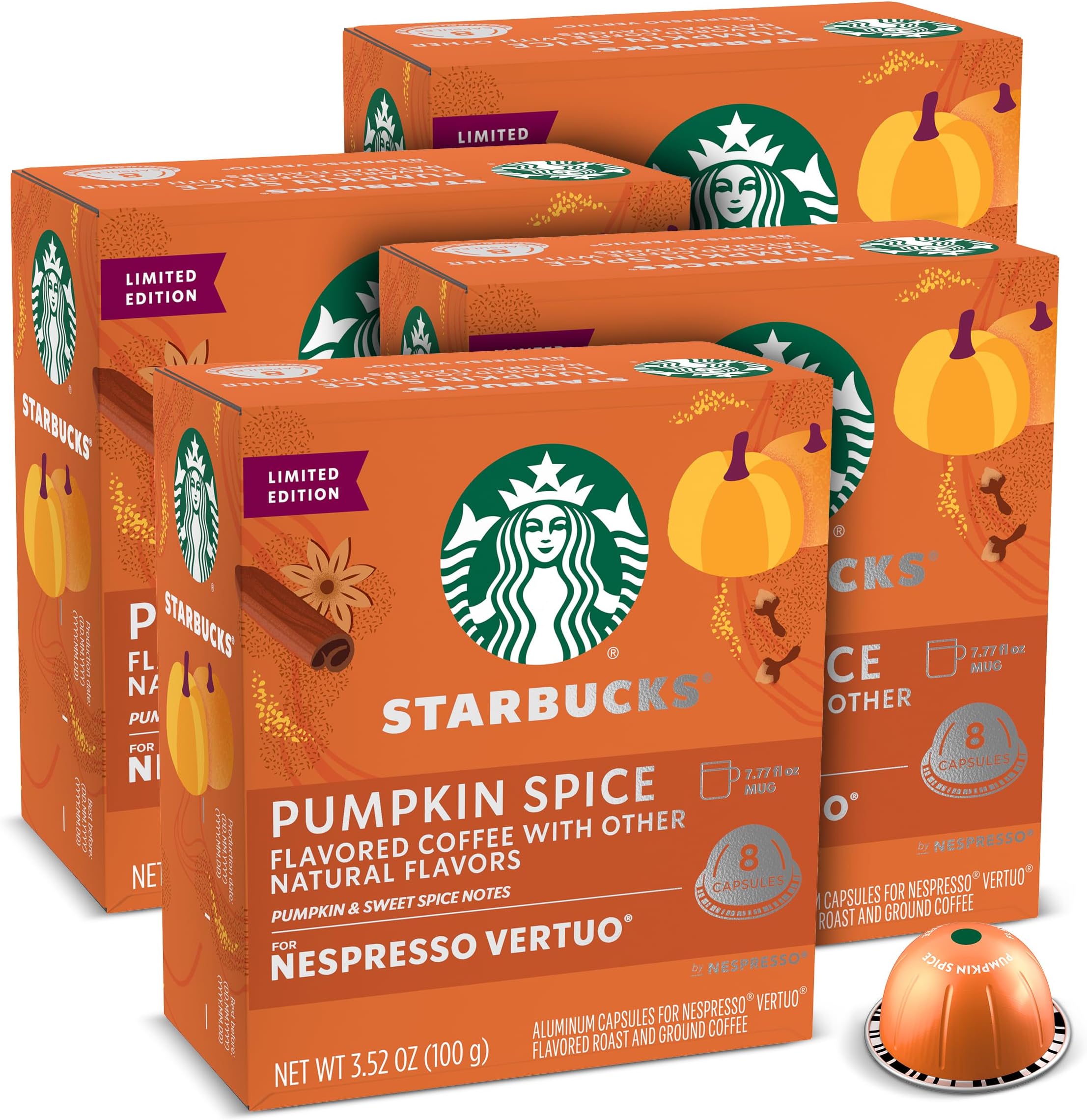 Starbucks by Nespresso Vertuoline, Pumpkin Spice, 32 Count