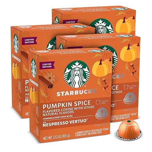 by Nespresso Vertuo, Pumpkin Spice, 32-count Coffee Pods, Brews 7.8