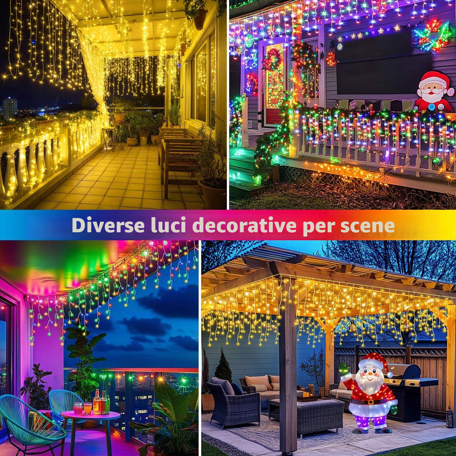 800 LED Luci di Natale da Esterno, 25+5M Tenda Luminosa Natale con IP65 Impermeabile, 8 Modalità, Timer, Funzione Memoria, Luci Natale Esterno Cascata Decorazioni per Balcone, Natale, Matrimoni, Feste