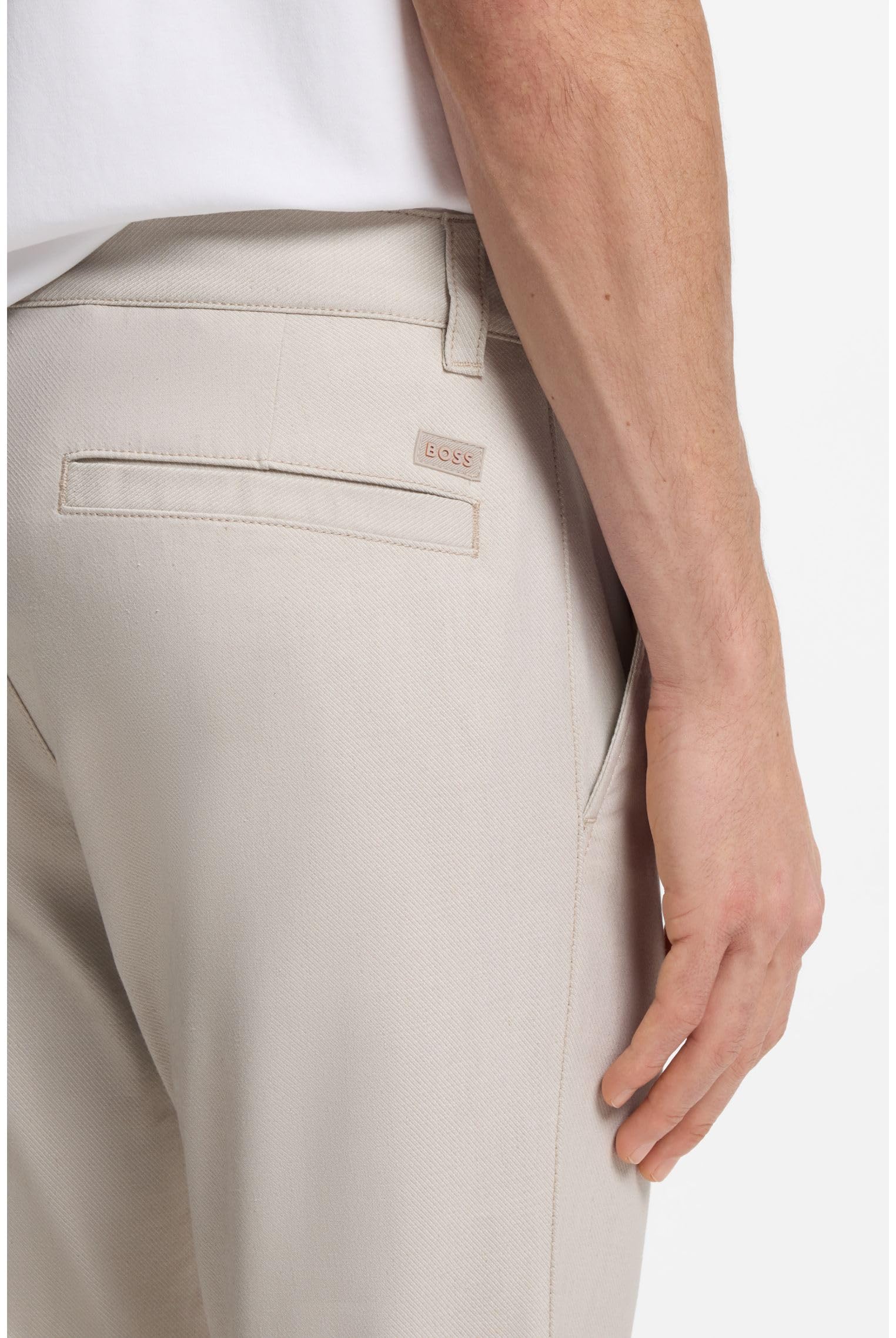 BOSS Slim-fit Chino Aus Elastischem Twill