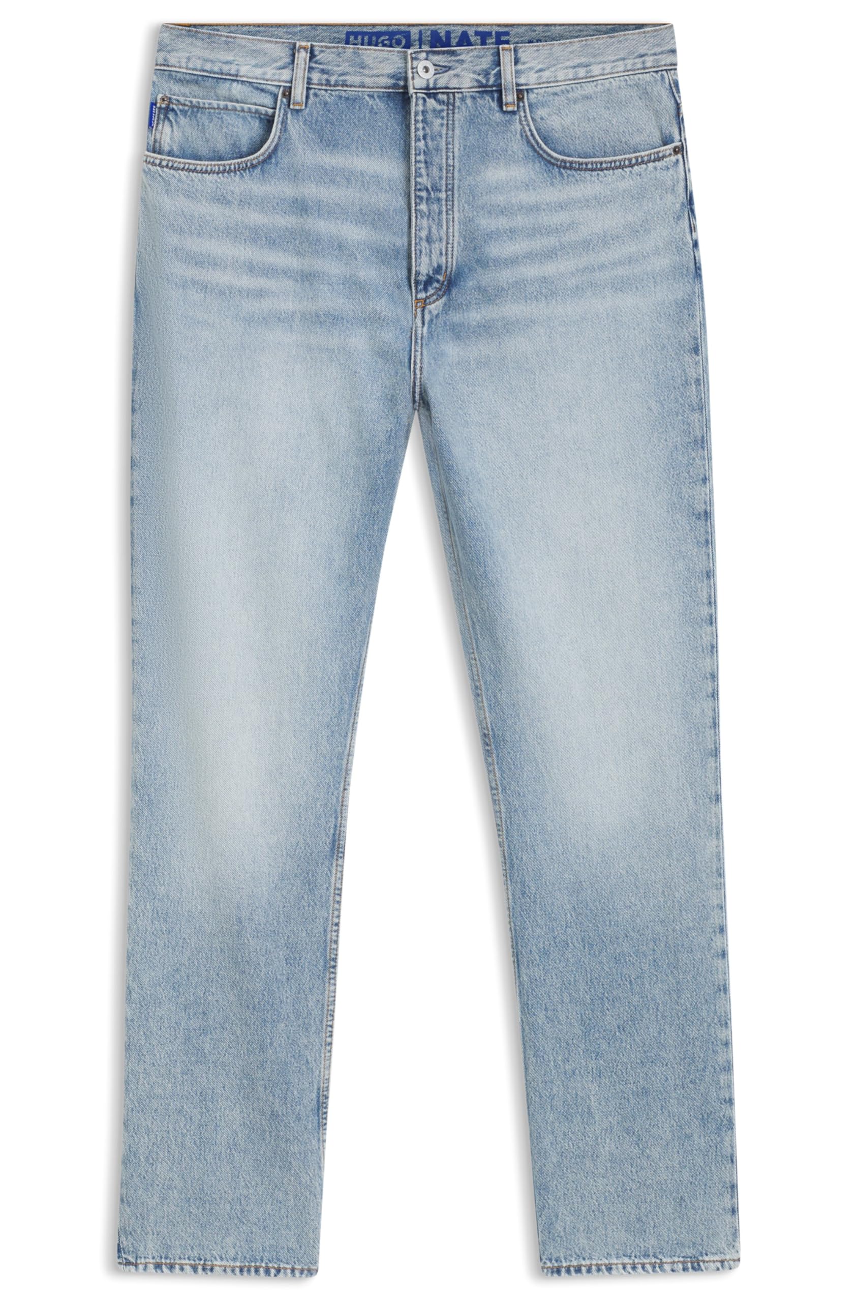 HUGO Men's Nate Jeans, Turquoise/Aqua, 32W/ 34L