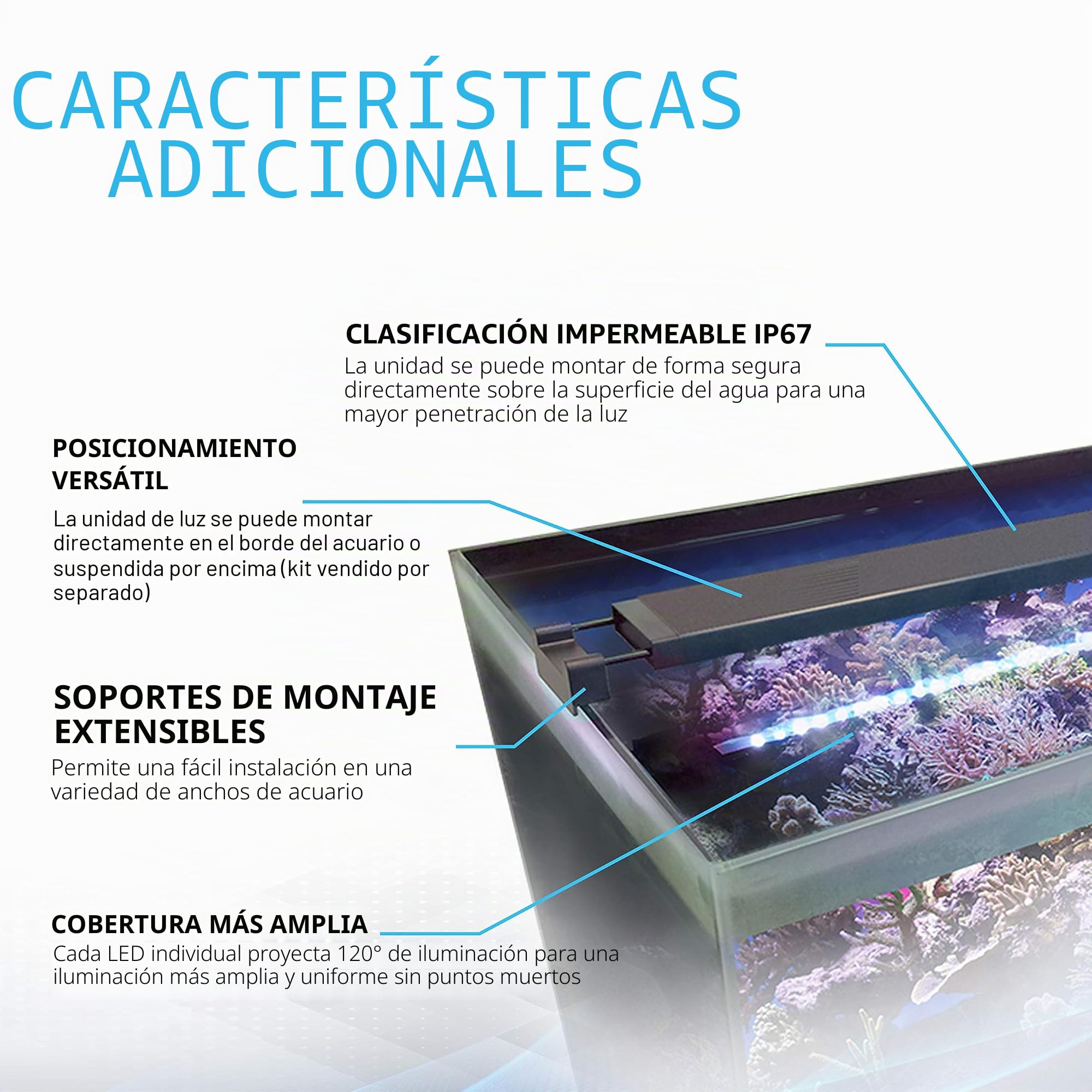 Fluval Sea - Pantalla LED para acuarios, 3.0 LED, 46W, 91-122 cm, 2930 g