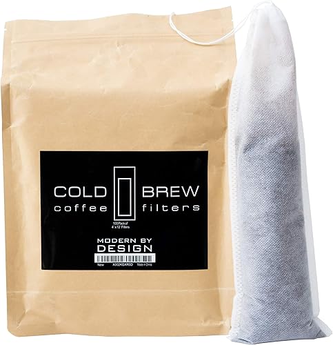 Paquete de 100 filtros de café frío de 4 x 12 pulgadas, calcetines de malla desechables para café concentrado/té, uso con frascos, botellas, frascos