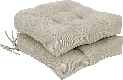 Cojines para sillas de exteriores, cojines para sillas de patio, lazos de longitud completa para interiores y exteriores, fibra gruesa cómoda de