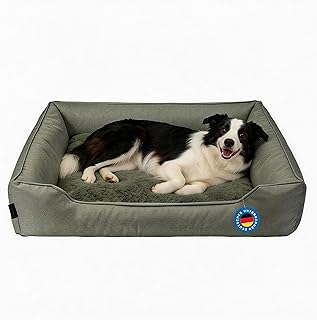 Zedelmaier Hundebett für mittelgroße & Grosse Hunde, 90×68×21cm, Dicker Hundekissen, ergonomisches Hundebetten mit abnehmbarem Bezug, kratzfestes & wasserdichtes Hundekorb, Hundekörbchen waschbar