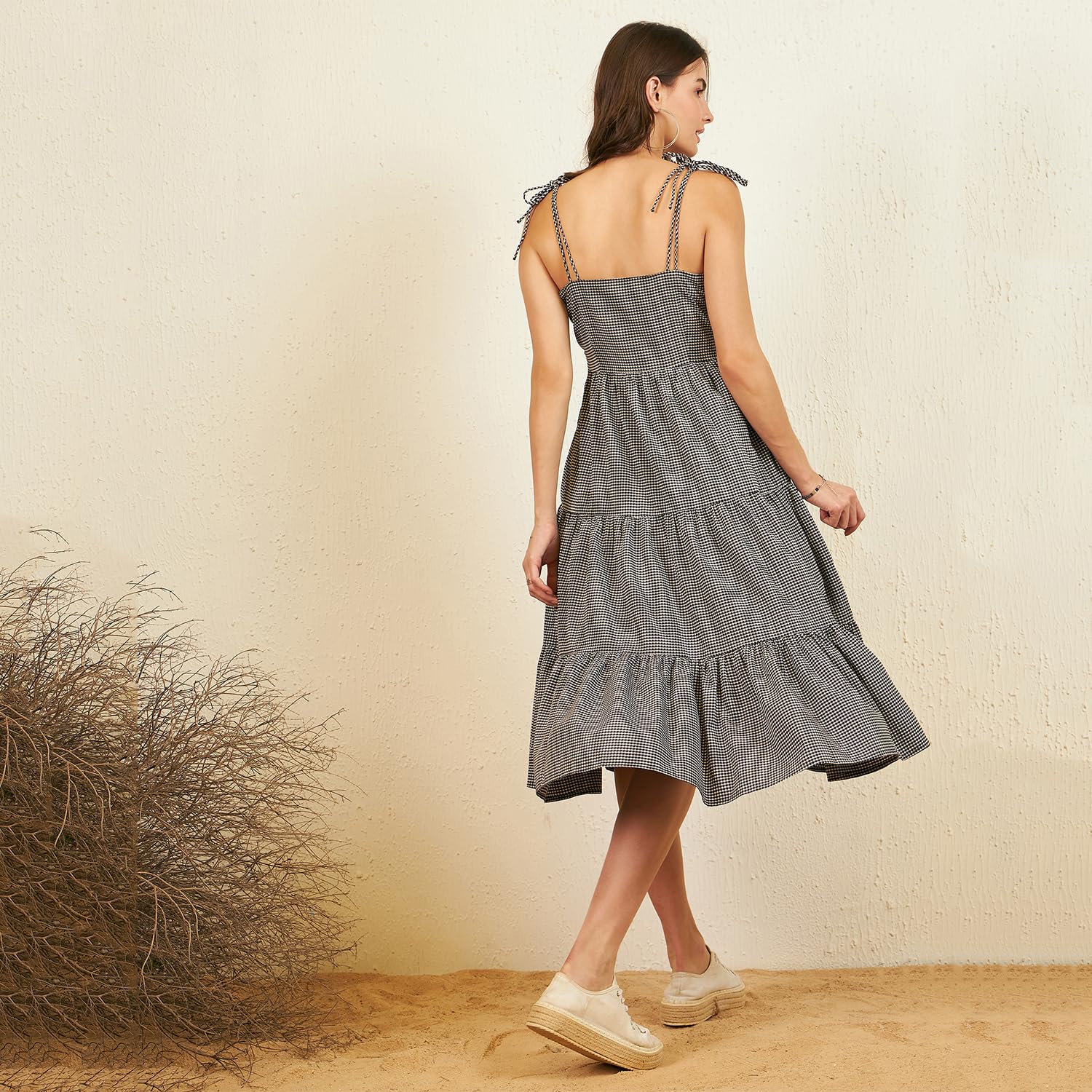 Rare Women's Regular Fit Dress (Ep8045_Black S)