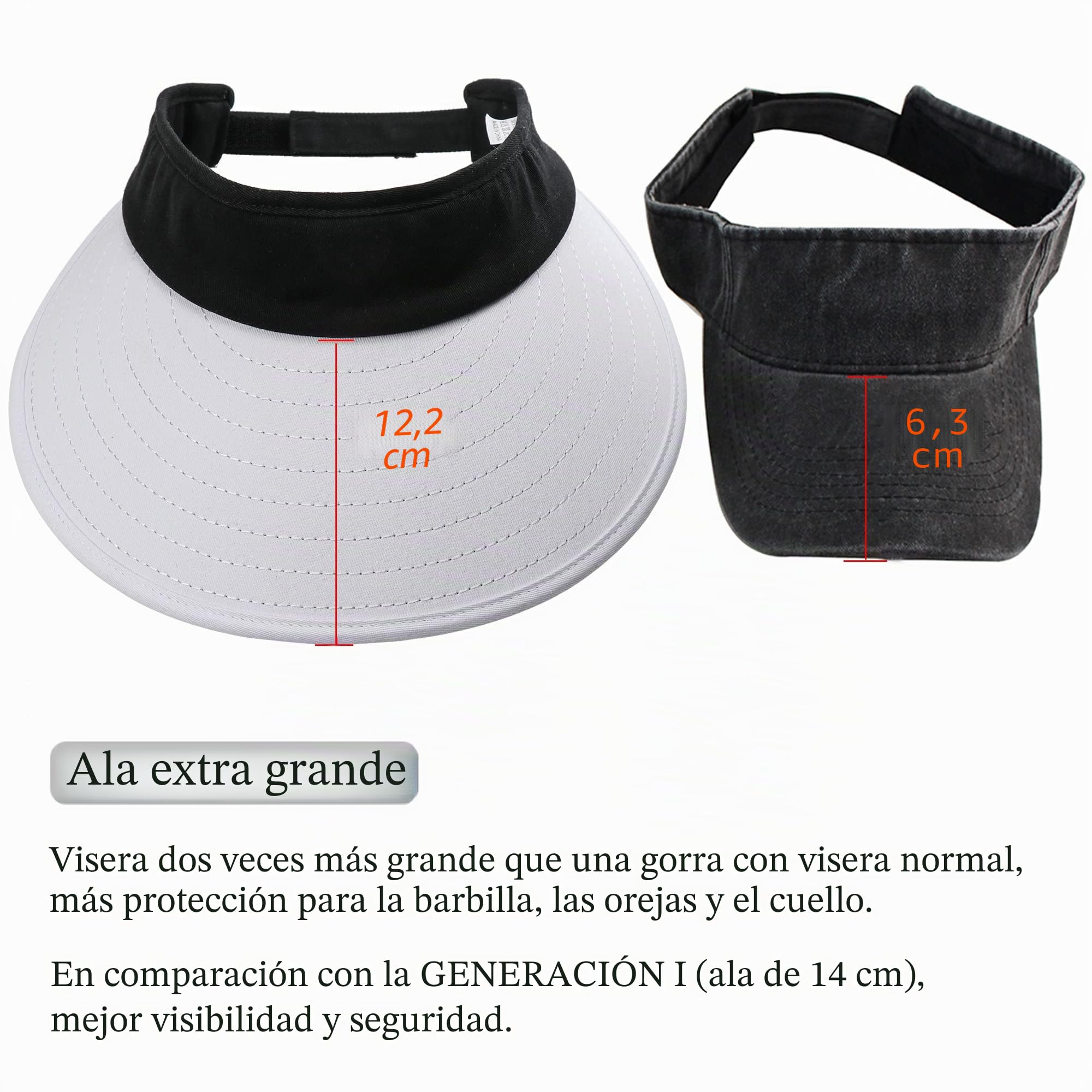 Sombreros con visera para mujer, de ala grande, protección UV, para playa, para verano