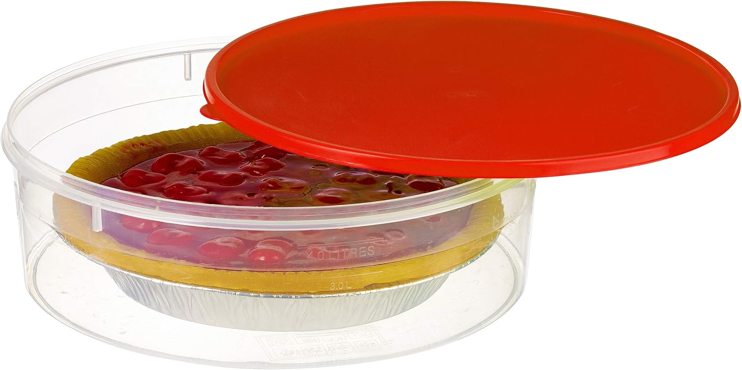 Zilpoo Plastic Pie Keeper with Lid, 10.5”, Christmas Cupcake Carrier