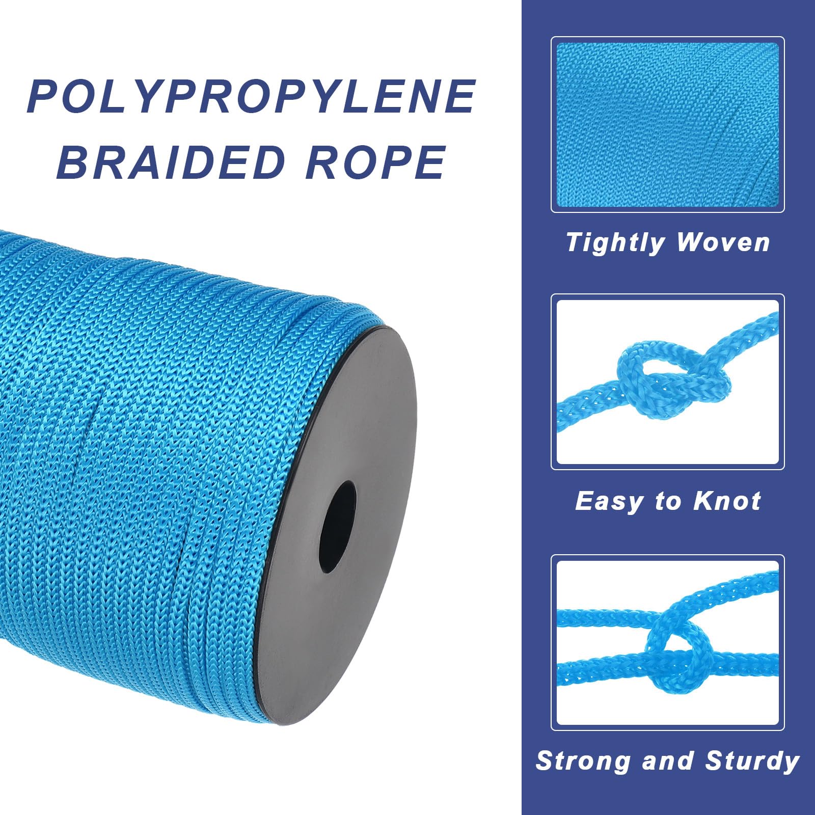 Corde Polypropylène 3mm 100m Verte - Corde Tressée Robuste Pour Camping, Randonnée Et Travaux