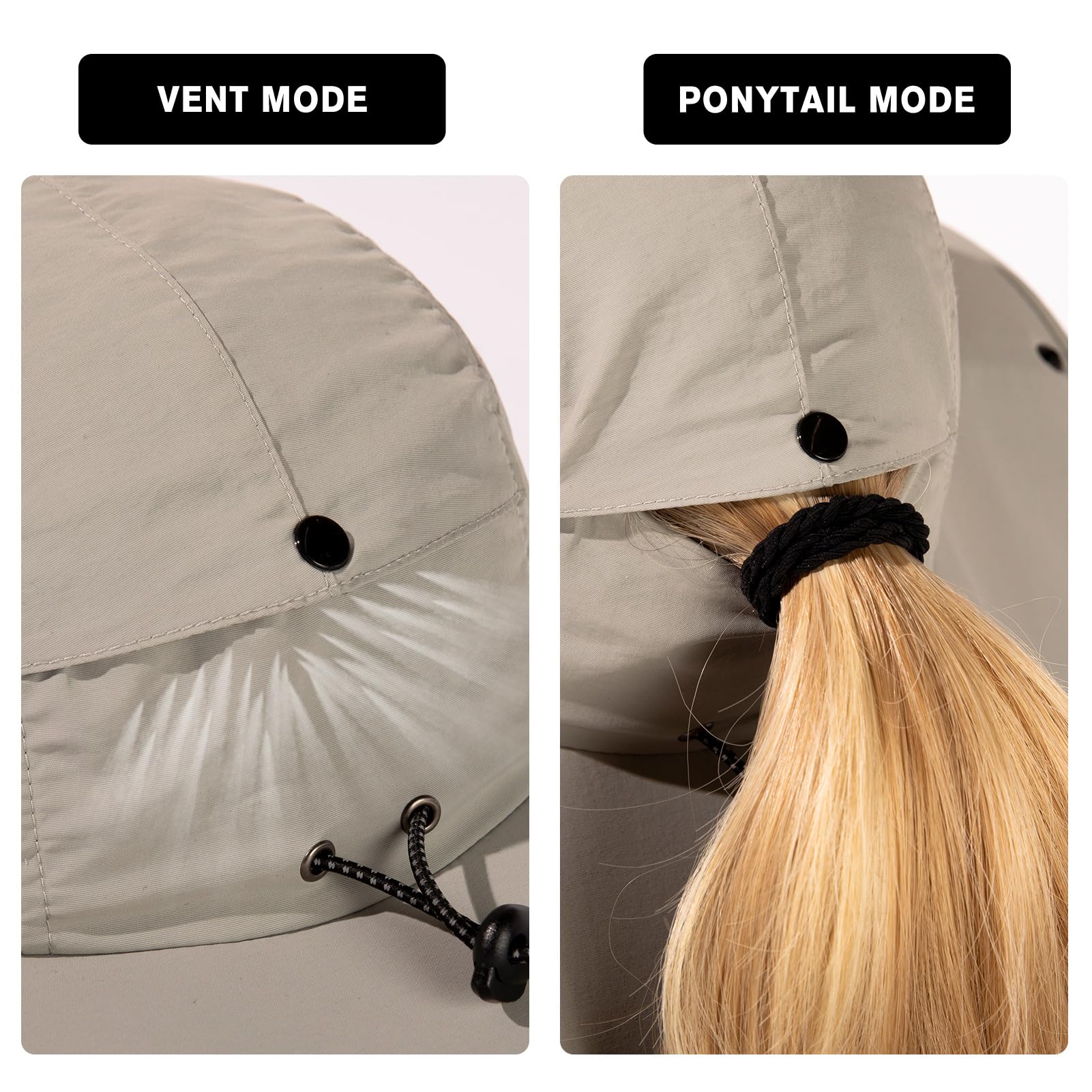 TOP-EX Chapeau de soleil surdimensionné XL XXL à large bord UPF50+ respirant, imperméable, pliable, pour le golf, la randonnée, l'extérieur, pour homme et femme