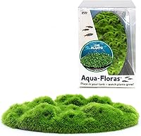 Penn-Plax Aqua-Flora Moss Patch: Living Resin Aquarium Decor with Glosso Seeds - Grows Real Plants for Freshwater Tanks