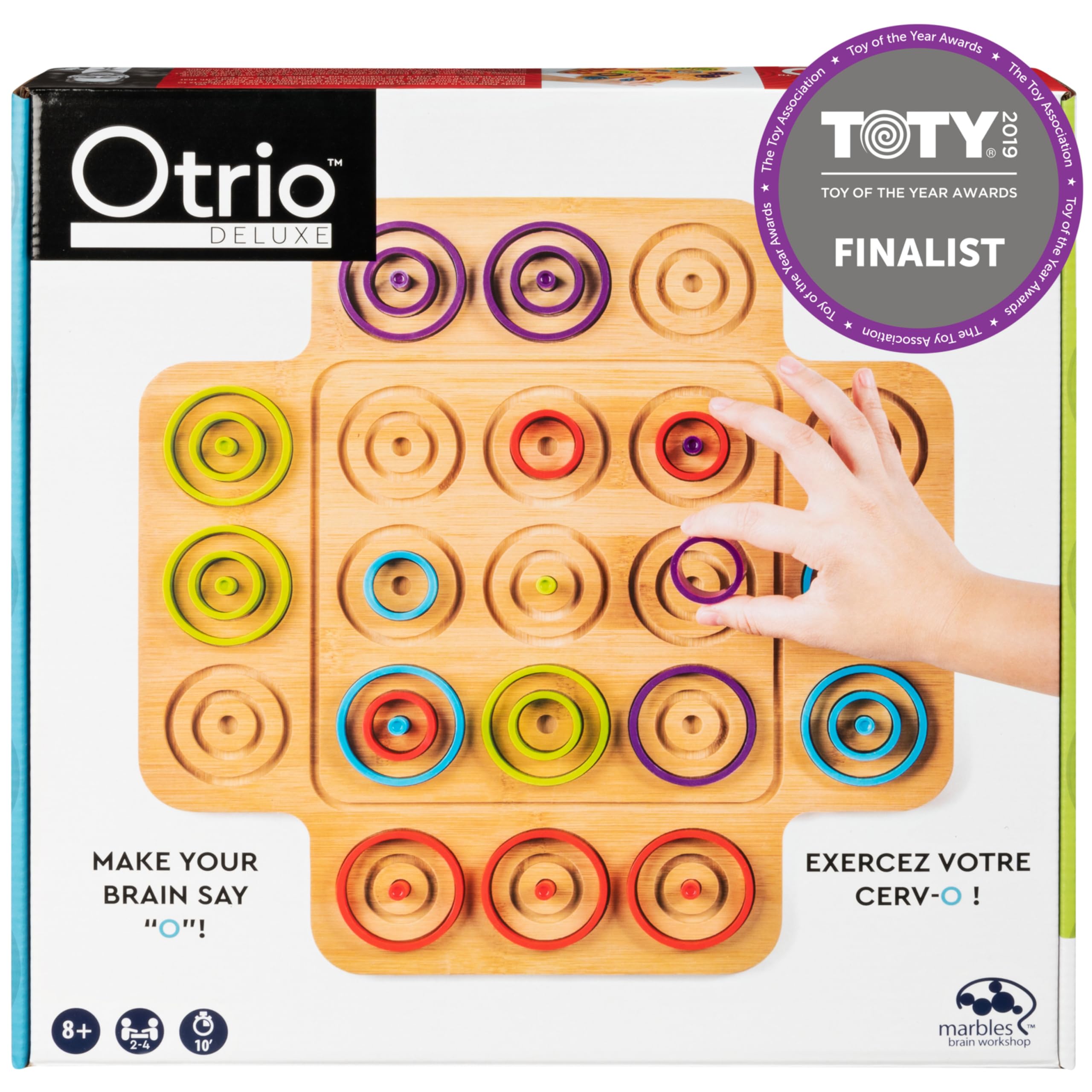 Spin Master Games, Otrio Wood Strategy Game, Interactive Puzzle Game, STEM Activity, 2 Players, for Ages 8 &Up
