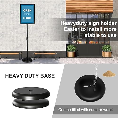 Miniatura 5 de IN WHICH BAY Soporte para pósteres, soportes para letreros de piso, exhibición publicitaria, señalización orientada al soporte, guía de compras,