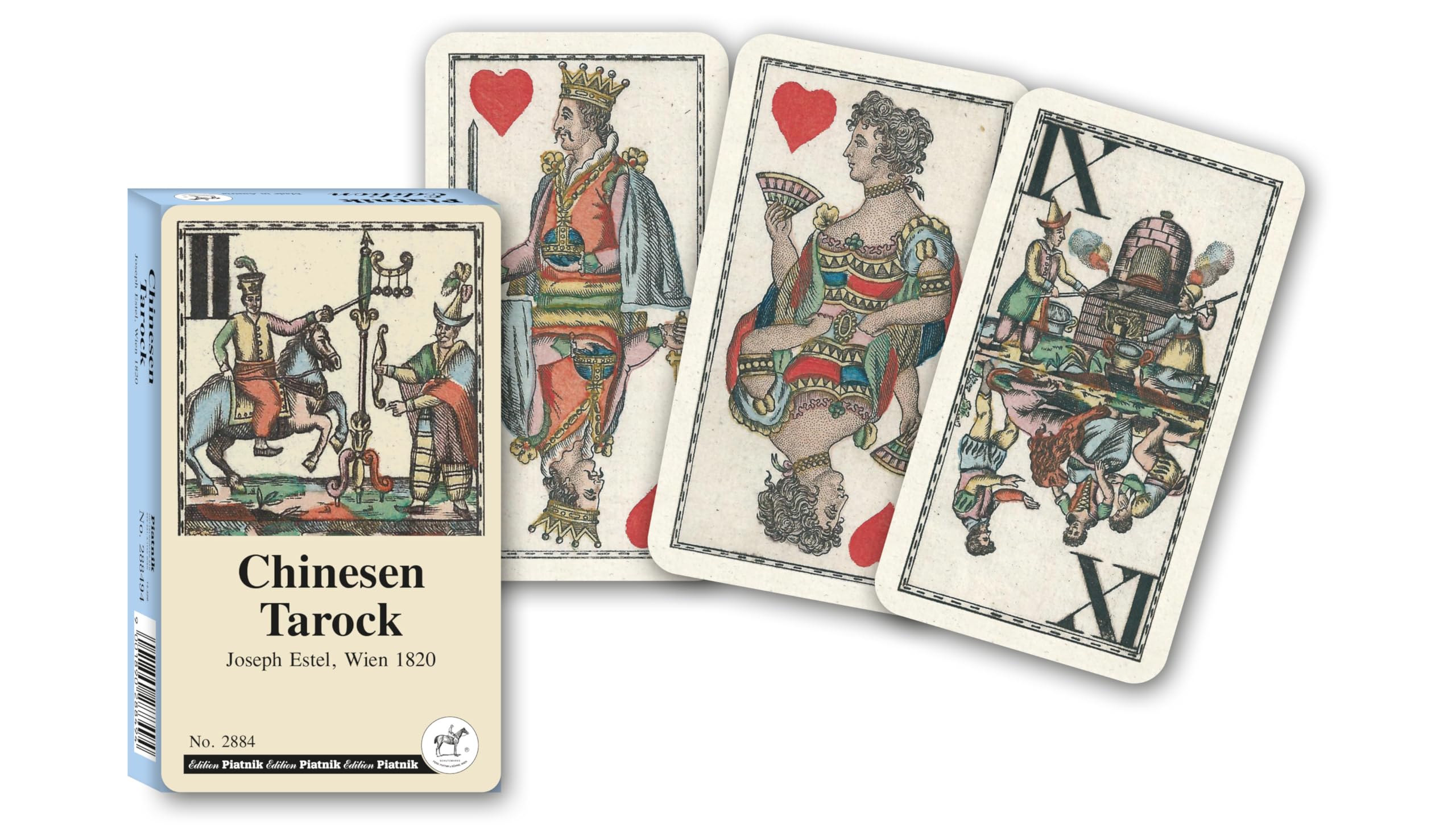 Piatnik 2884 "Chinese Tarock Card Game, Multicolored, Small