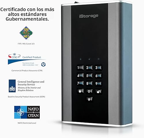 Miniatura 6 de iStorage diskAshur DT2 256-bit 2TB  Certificado FIPS Nivel 3  Disco duro de escritorio cifrado seguro  Protección con contraseña