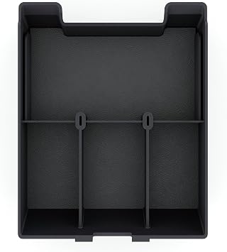 TWRAPS Armrest Organizer for Rivian R1S & R1T 2021-2026, Storage Tray Box Insert for Center Console Accessories Area Under the Armrest, Full Size Black fits Gen1 2021-2024 and Gen2 2025-2026
