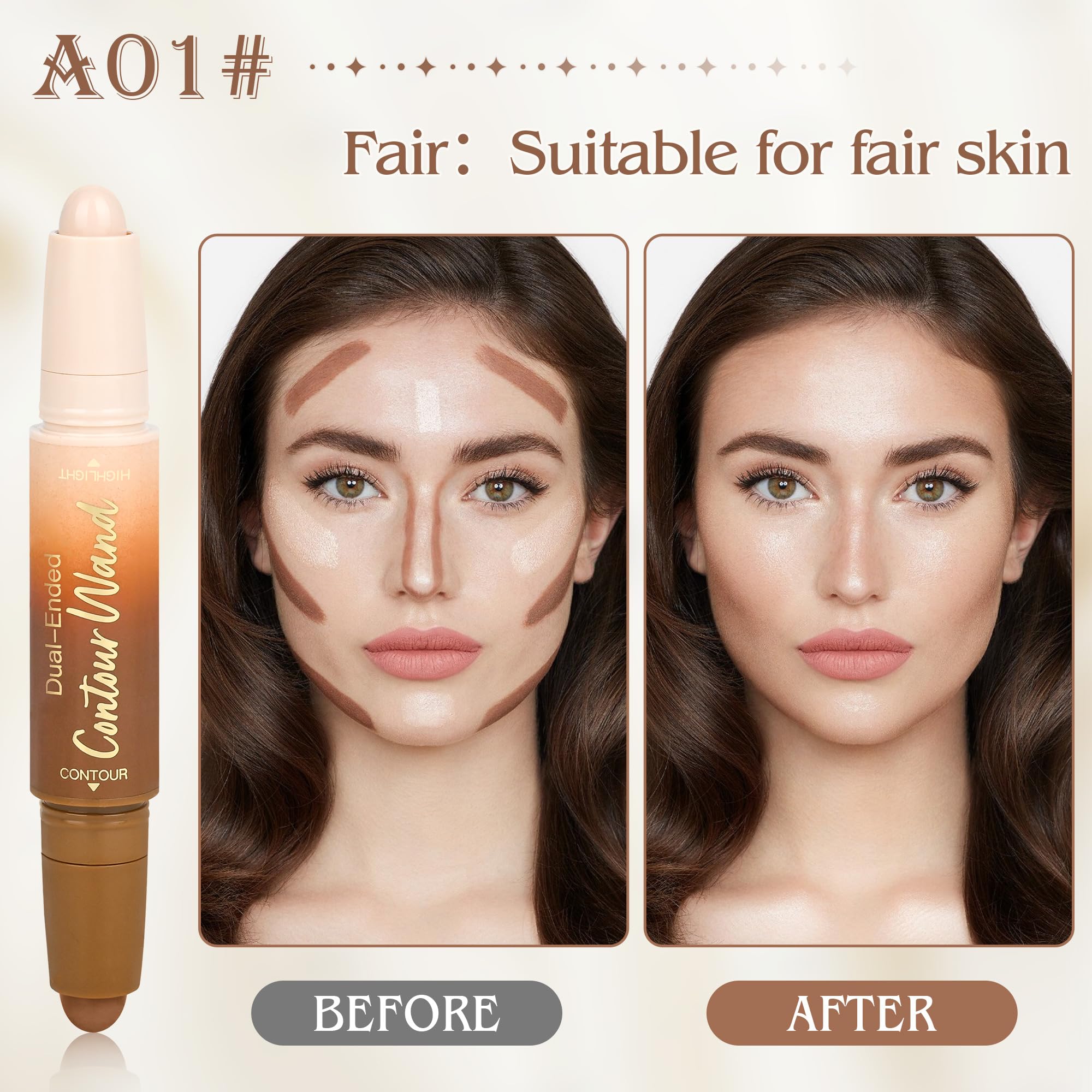 2-in-1 Contour Highlighter Stick - Bronze & Glow -4 2-in-1 Contour Highlighter Stick - Bronze & Glow -4