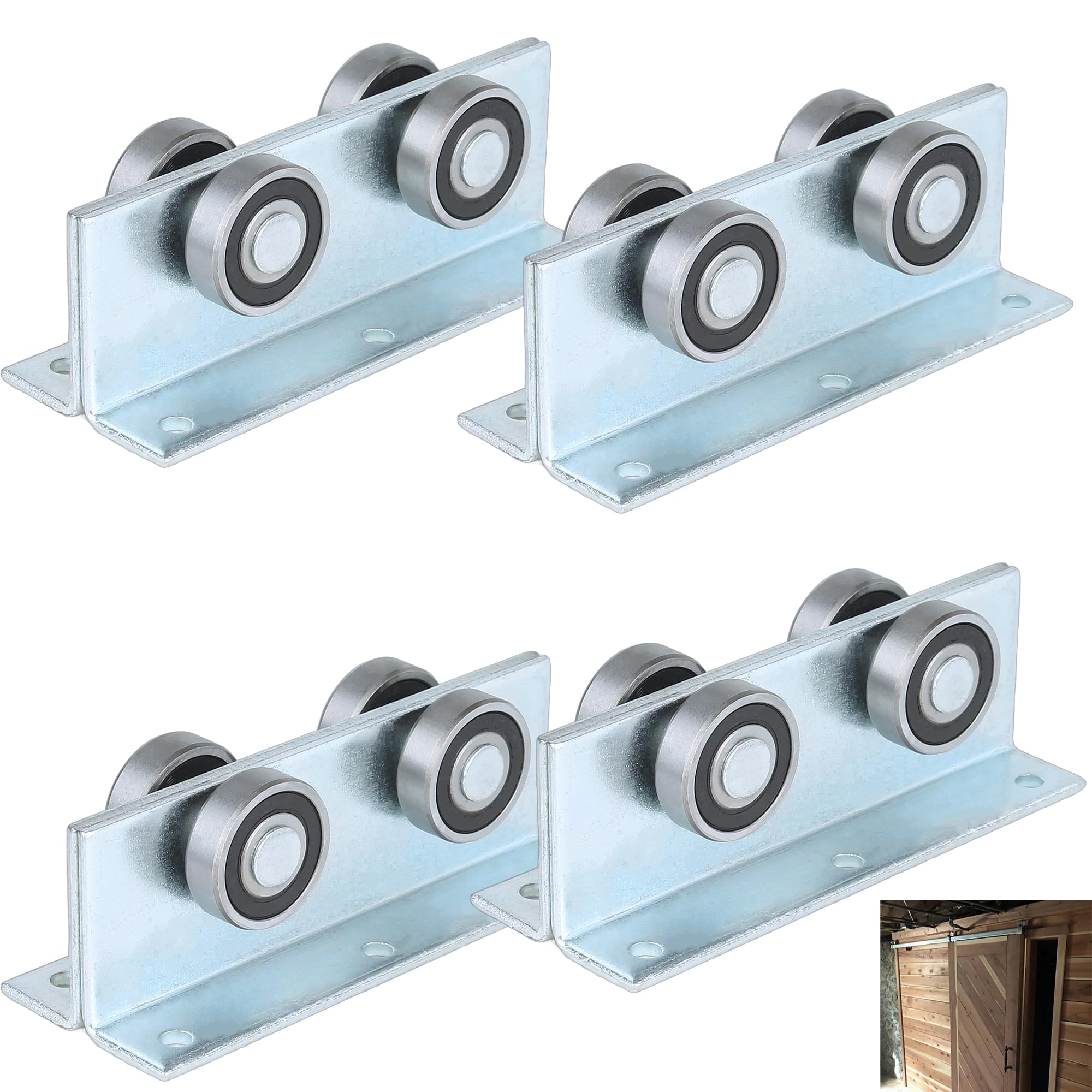 Conjunto de rolos de porta deslizante resistente, conjunto de